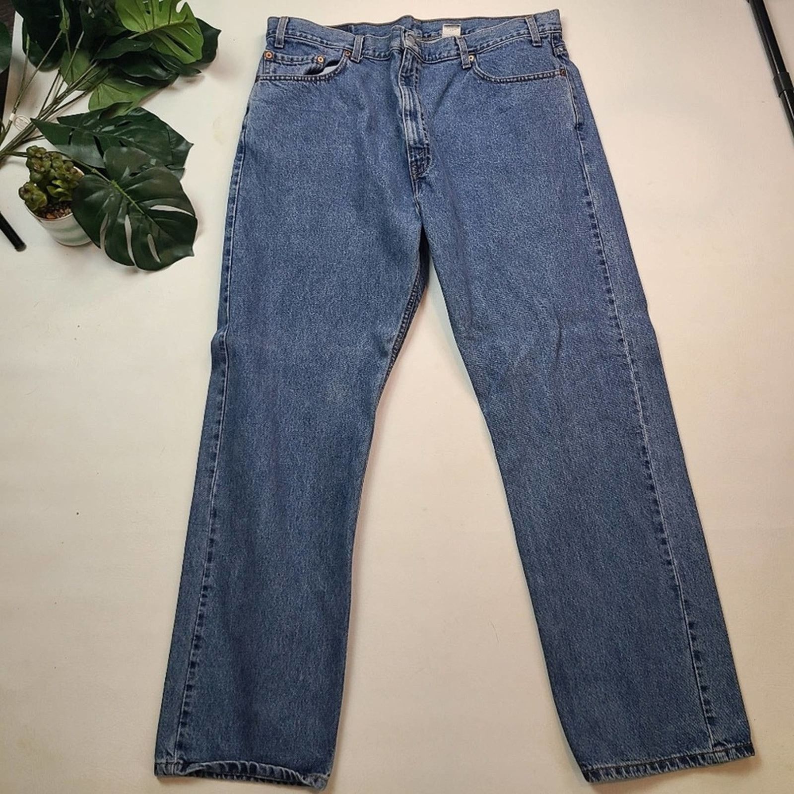 Levi's Levi's 505 Straight Leg Regular Fit Jeans Size US 42 / EU 58 - 4 Thumbnail