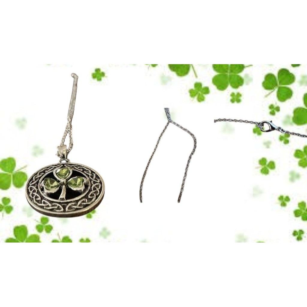 Handmade Shamrock Necklace New Celtic Knot Open Cut Design 18 in Chai Size ONE SIZE - 9 Thumbnail