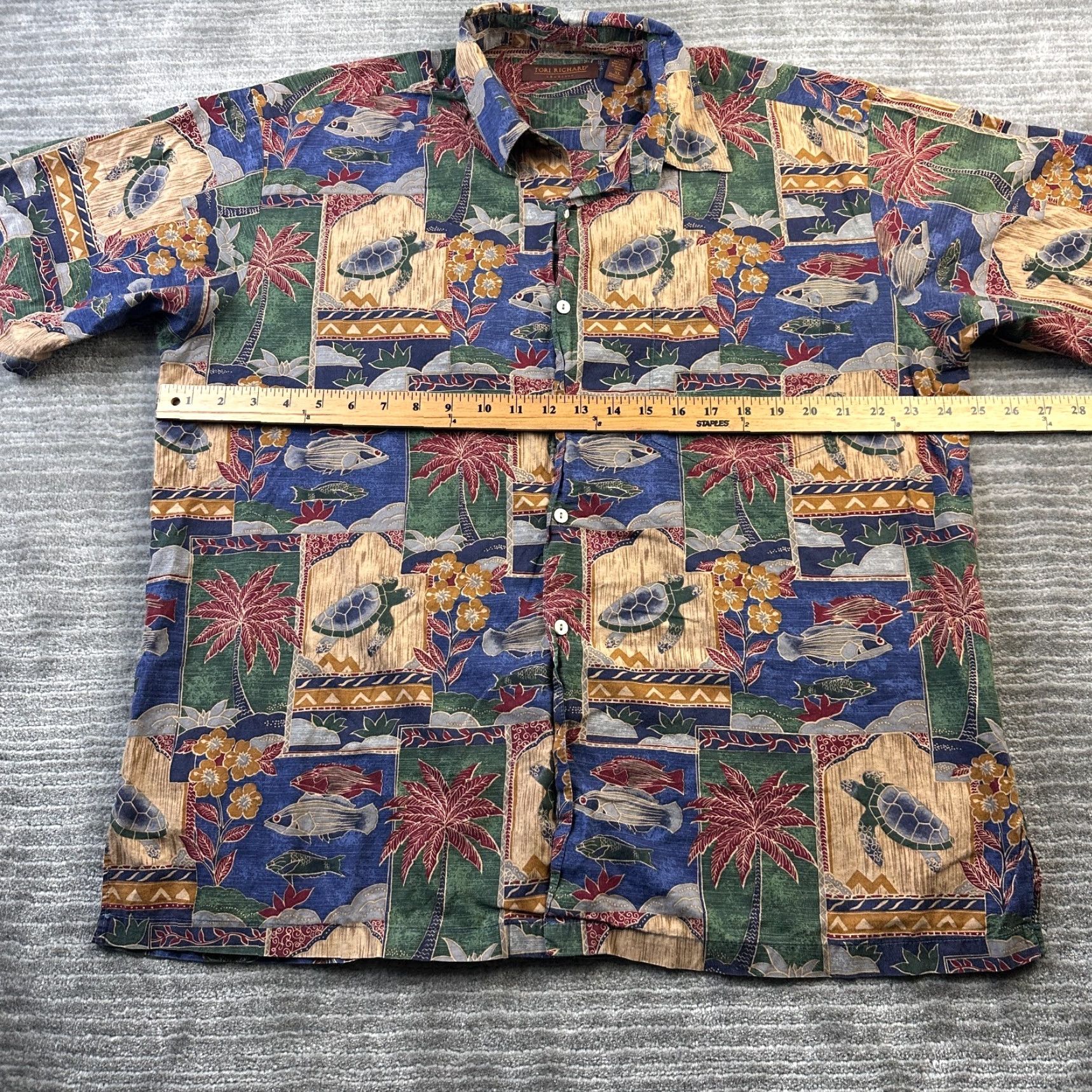 Tori Richard Tori Richard Mens Shirt Extra Large All Over Print Hawaiian Button Up Size US XL / EU 56 / 4 - 7 Thumbnail