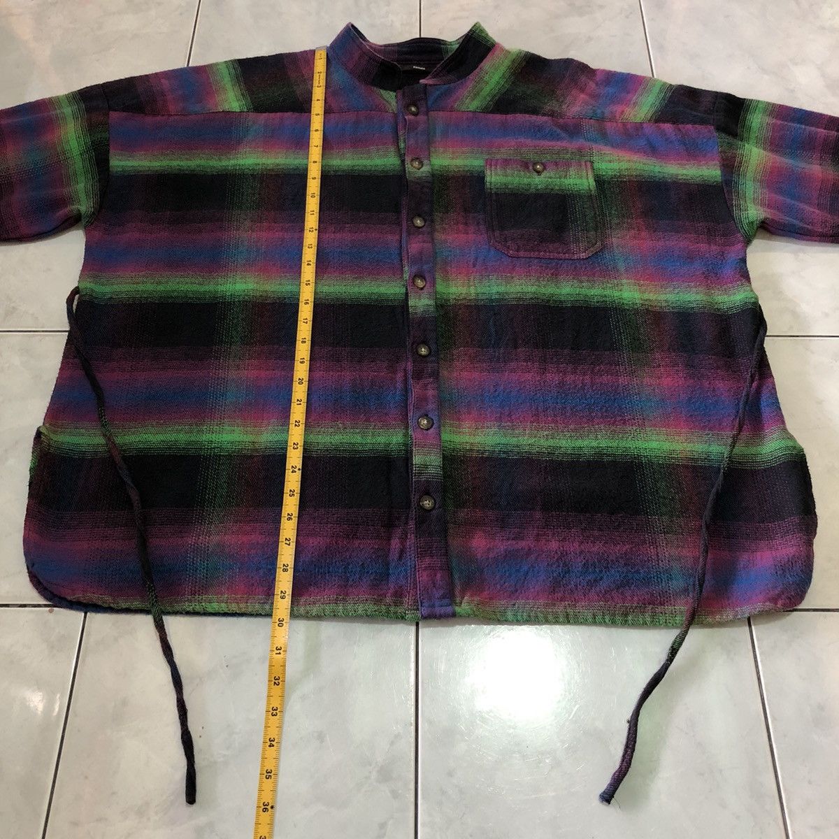 Japanese Brand Kastane Trippy Psychedelic Loose Oversize Flannel Size US XXL / EU 58 / 5 - 19 Thumbnail