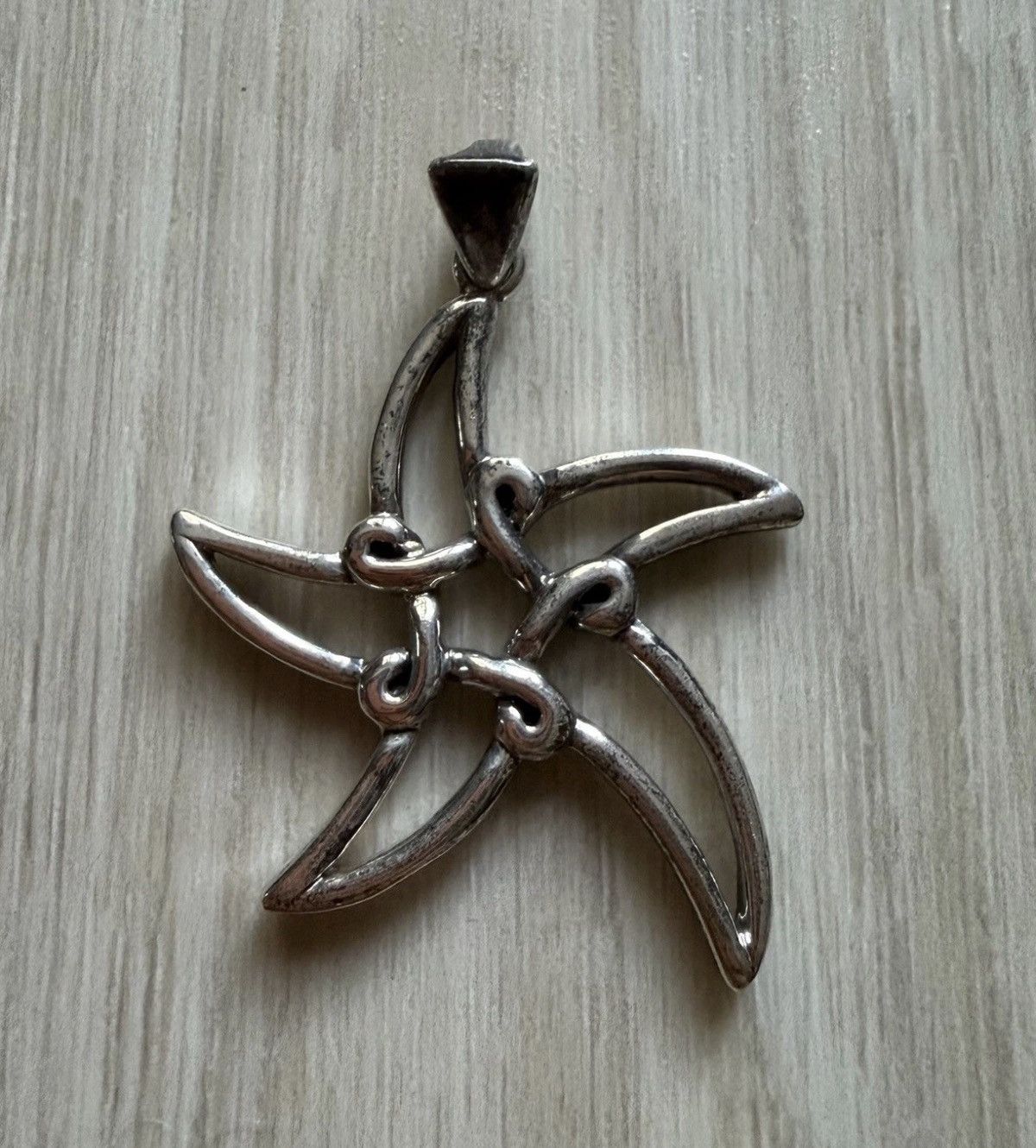 Vintage Vintage 925 Silver Starfish Knot Pendant Celtic Makers Mark Size ONE SIZE - 1 Thumbnail