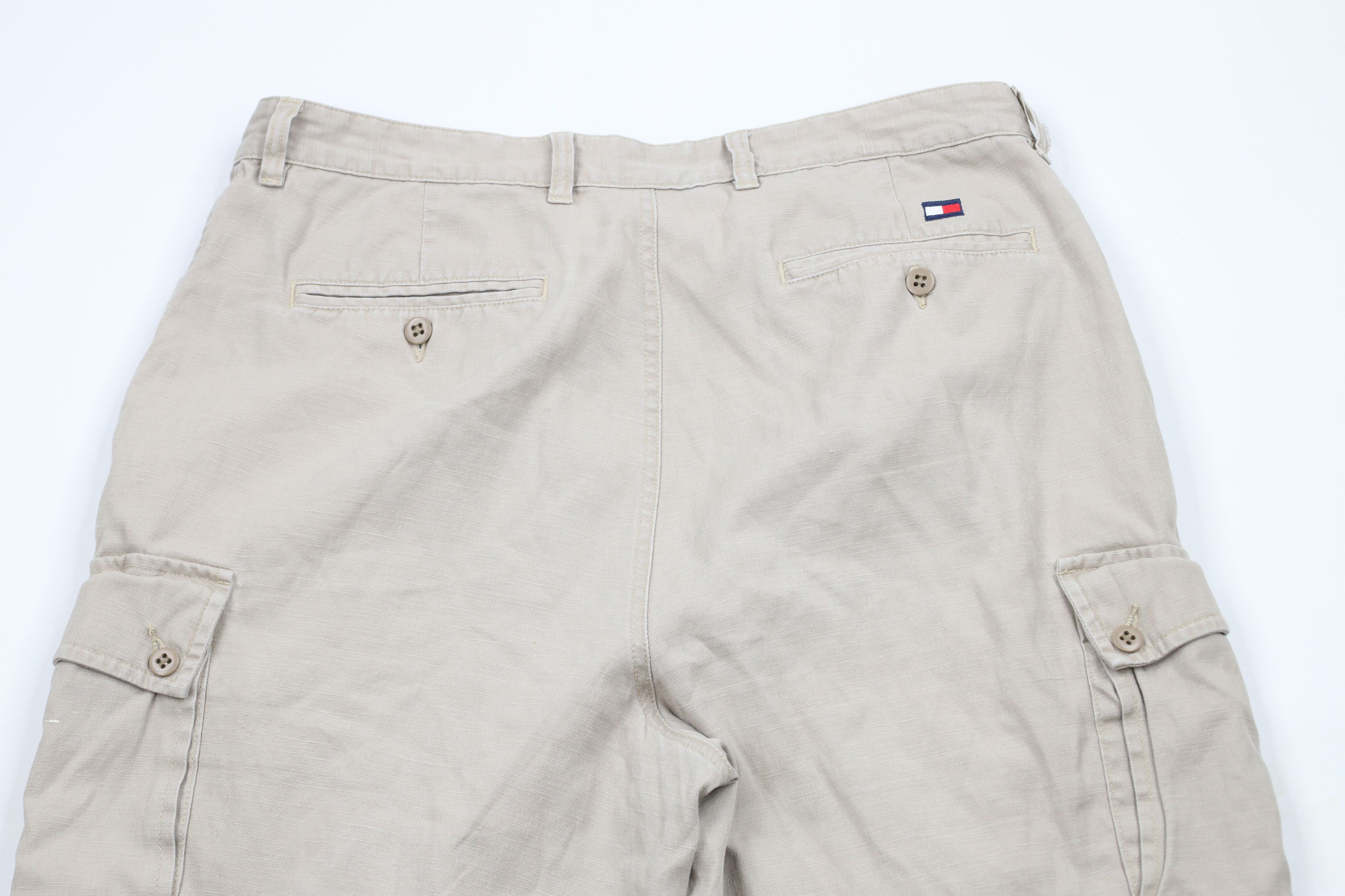 Tommy Hilfiger × Vintage Vintage 90s Tommy Hilfiger Baggy Linen Blend Cargo Pants Size US 36 / EU 52 - 11 Thumbnail