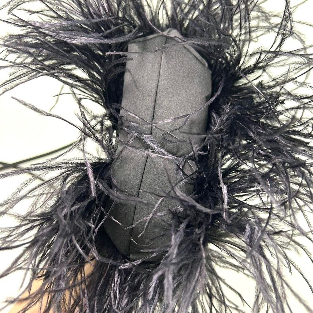 John Galliano 2008 Galliano black genuine ostrich feather handbag Size ONE SIZE - 6 Thumbnail