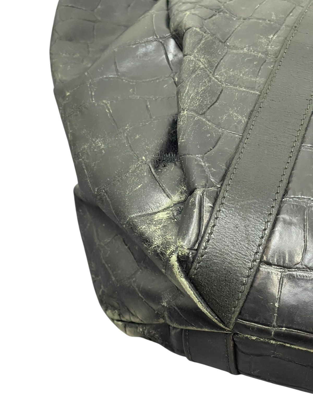 Genuine Leather Crocodile Embossed Daniel & Bob Leather Shoulder Bag 1🟩2 Size ONE SIZE - 15 Thumbnail
