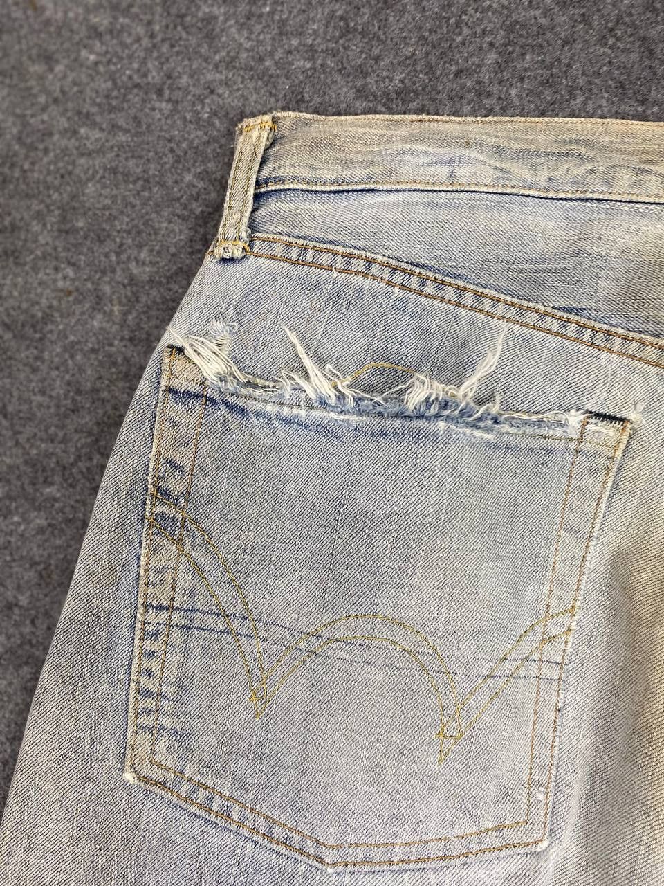 Edwin vintage edwin 505zx selvedge distressed denim Size US 34 / EU 50 - 4 Thumbnail