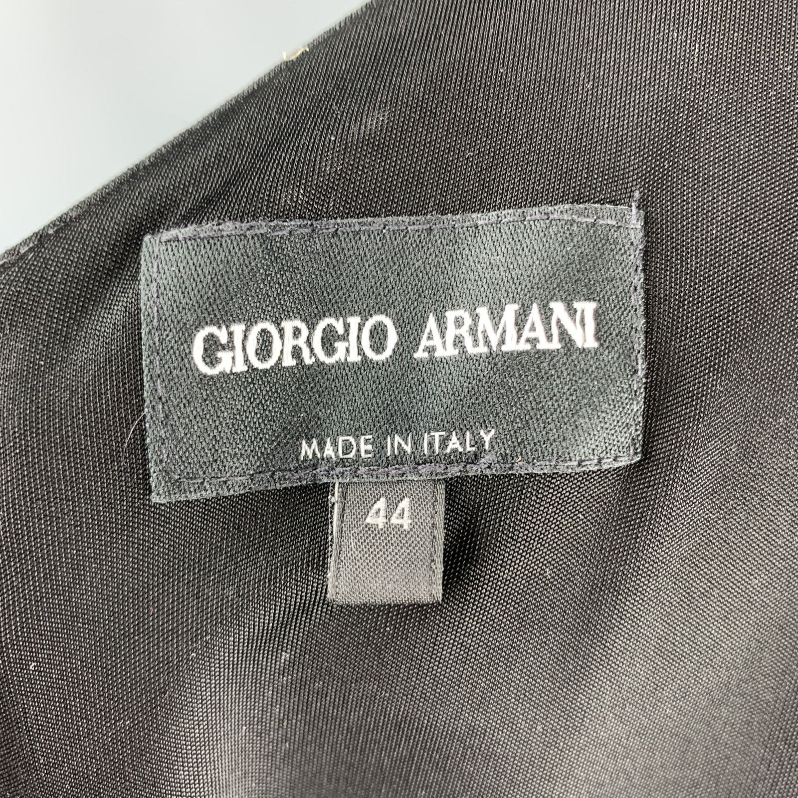 Giorgio Armani Size 8 Black Draped Top Wide Leg Tuxedo Jumpsuit Size 30" / US 8 / IT 44 - 8 Thumbnail