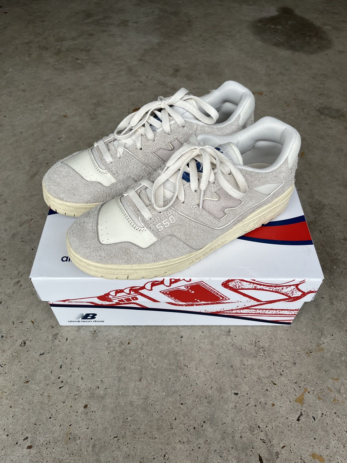 Aime Leon Dore × New Balance Aime Leon Dore - New Balance 550 ‘Grey Suede’ Size US 10 / EU 43 - 6 Thumbnail