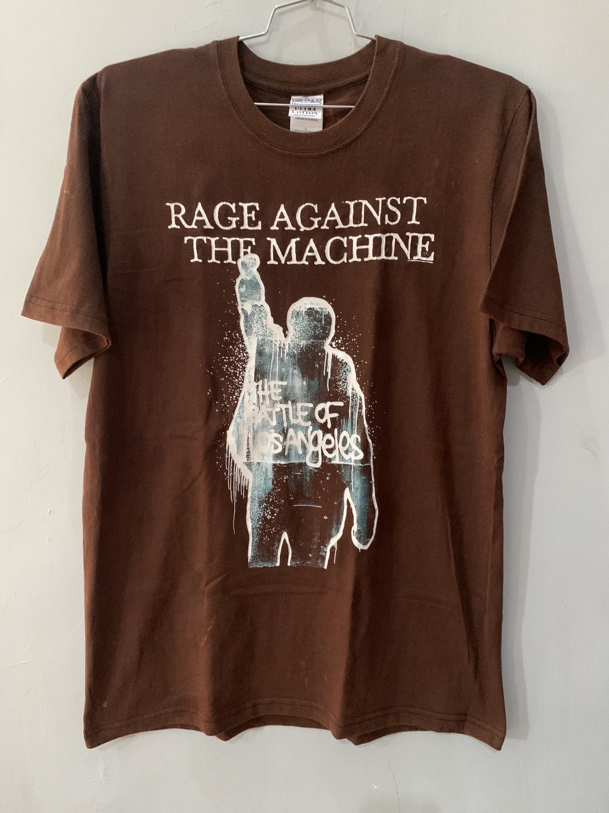 image of Band Tees x Rage Against The Machine 2000 Rage Against The Machine Slave Tour Tee in Black (Size La