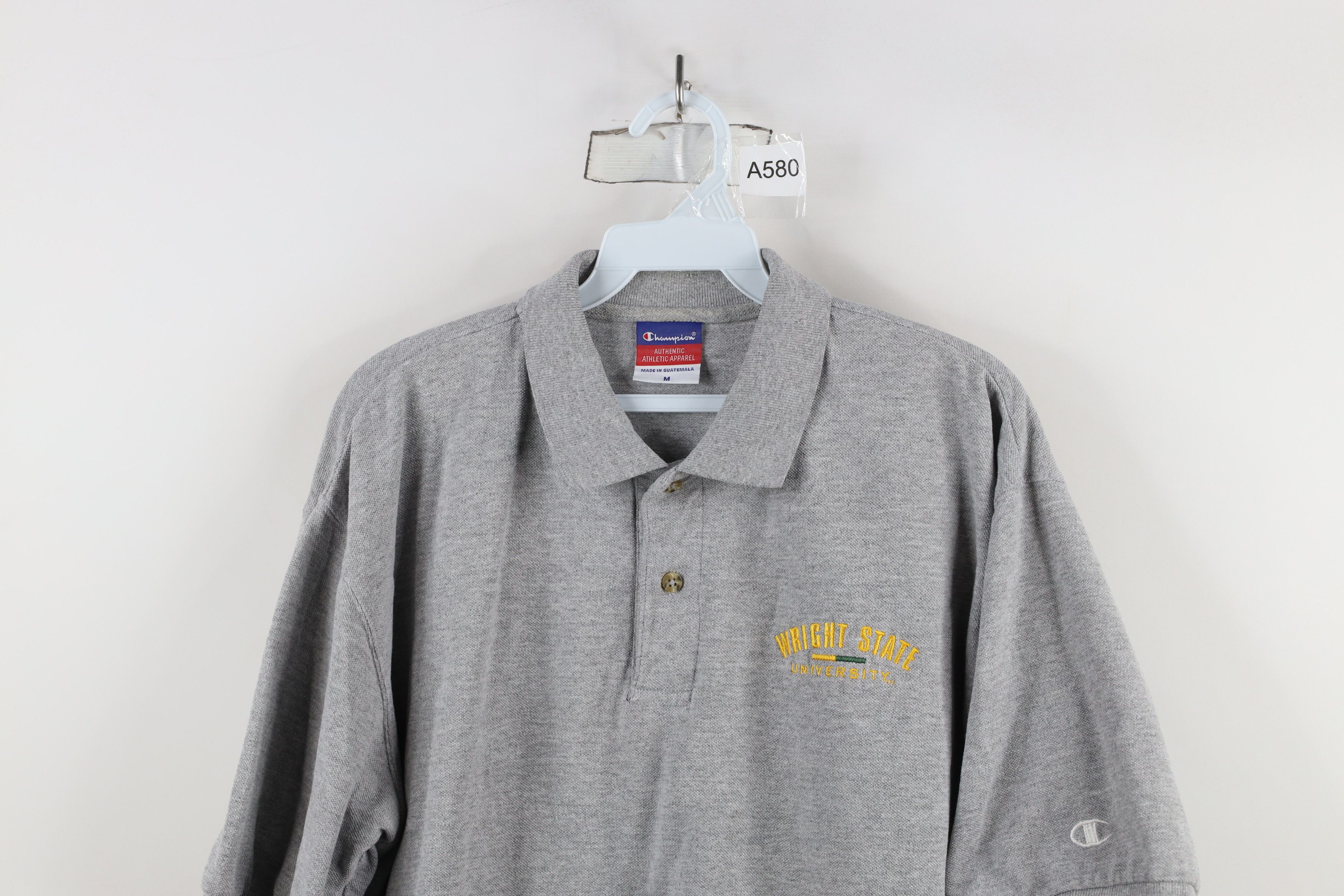 Champion × Vintage Vintage 90s Champion Wright State University Polo Shirt Size US M / EU 48-50 / 2 - 2 Thumbnail