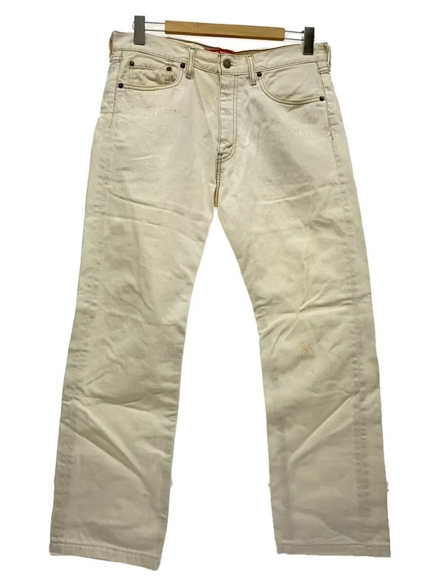 Comme des Garcons × Junya Watanabe Logo Printed Straight Leg Denim Jeans Size US 33 - 1 Thumbnail
