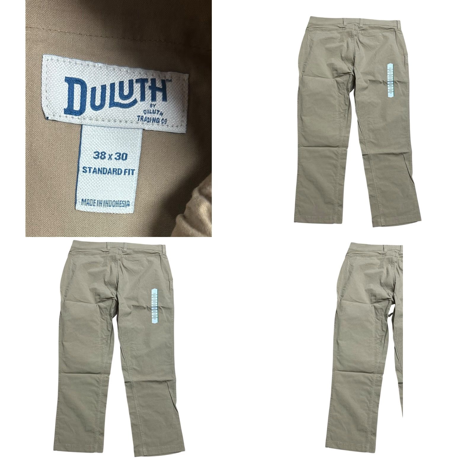 CO Duluth Trading Co Men Beige Blue Ridge Standard Fit Pants 38x30 Regular Straight Front Pockets Zipper Button Logo NWT California 65 NA Brand Duluth Size US 38 / EU 54 - 8 Thumbnail