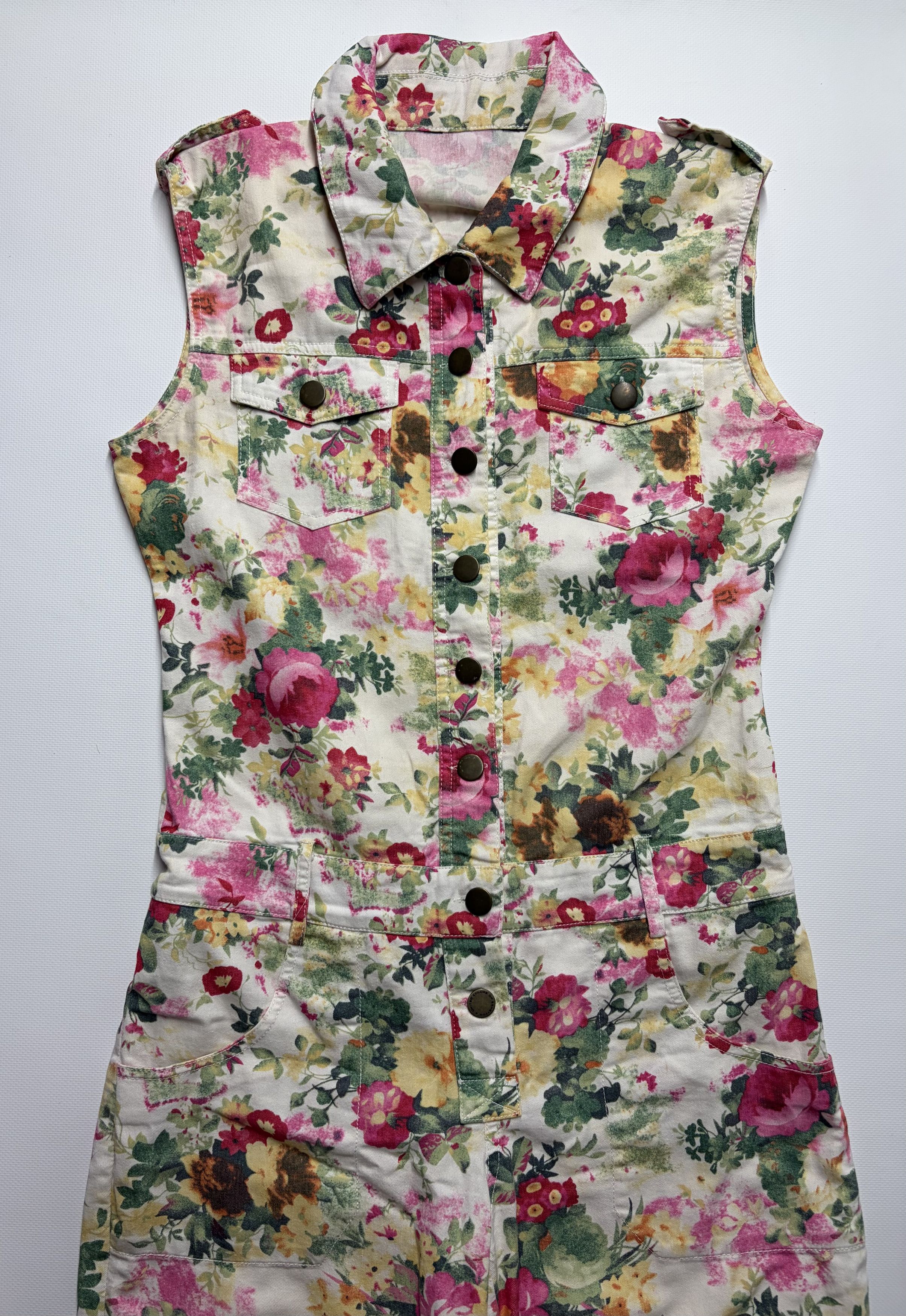 Vintage Women's Printed Jampsuit Size 34" / US 12 / IT 48 - 4 Thumbnail