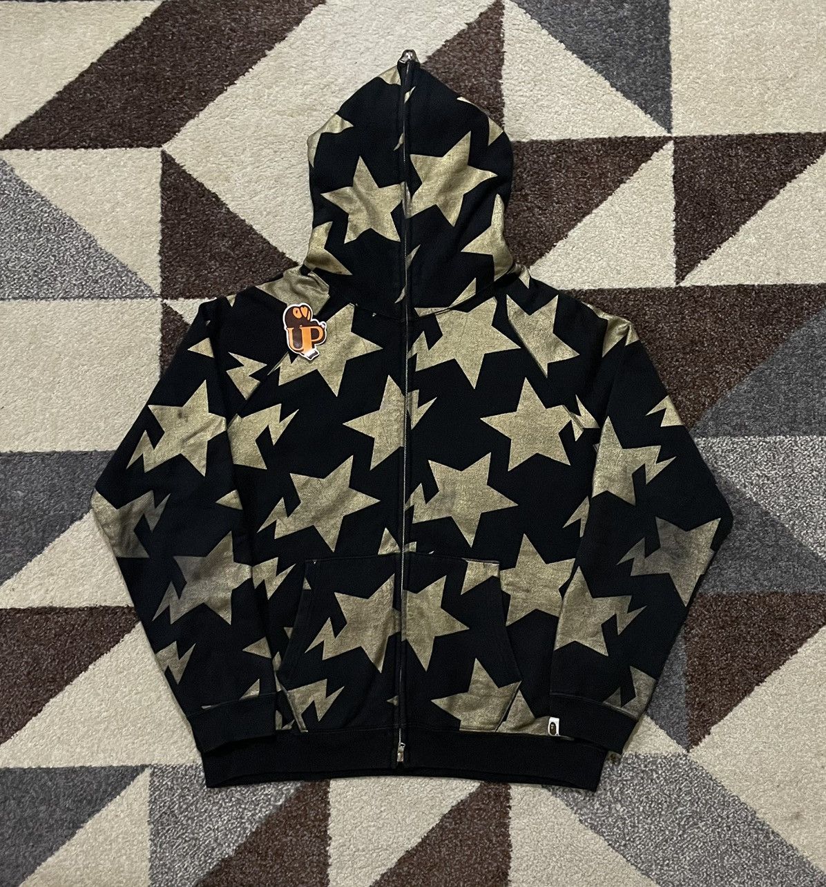 Bape OG Bape Bapesta Fullzip Hoodie Black Gold Size US L / EU 52-54 / 3 - 2 Thumbnail