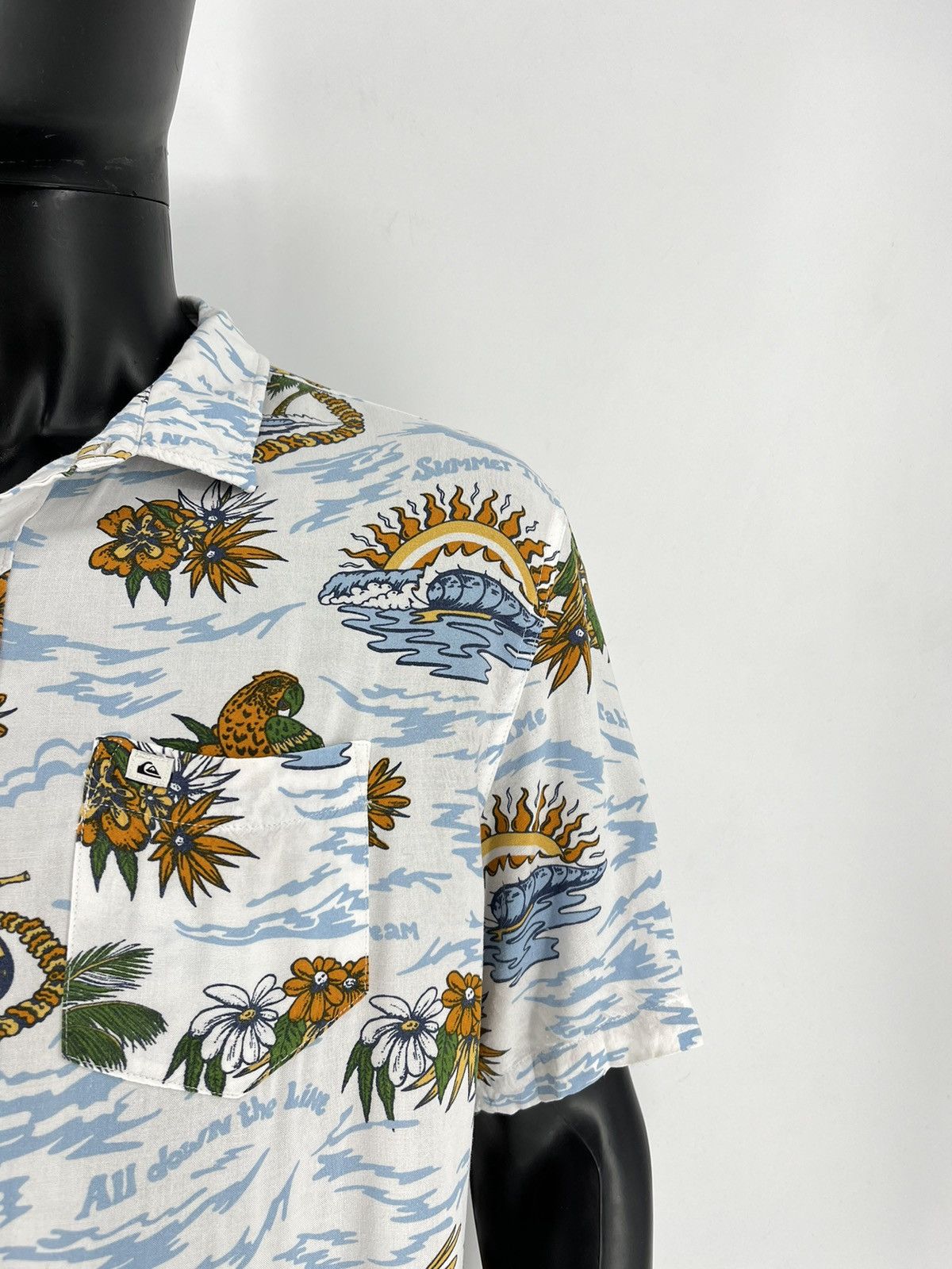 Quiksilver Vintage Crazy Quiksilver Hawaiian Sexy Girl Shirt Buttons Size US L / EU 52-54 / 3 - 6 Thumbnail
