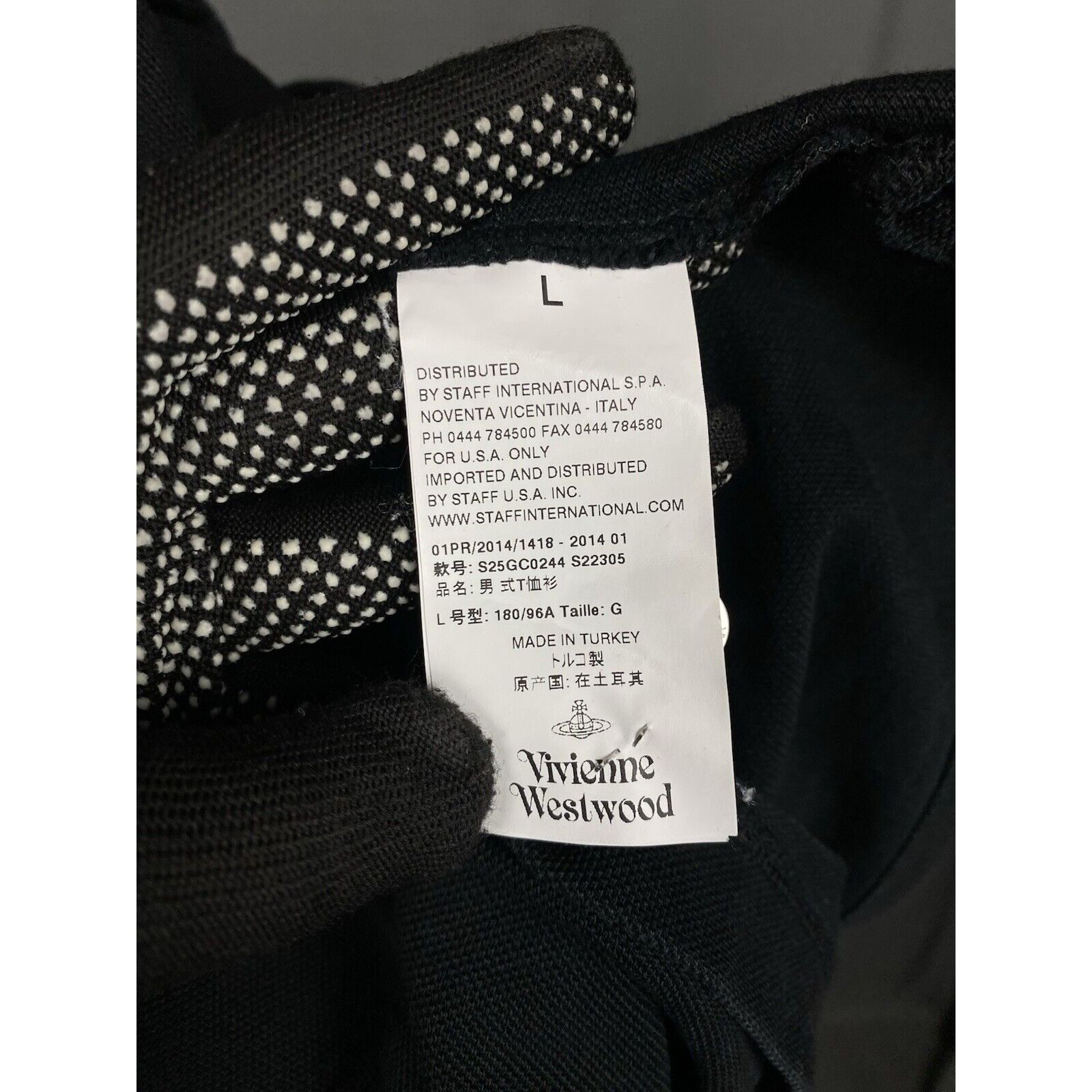 Vivienne Westwood Vivienne Westwood Small Logo Men's Black Polo T-Shirt Size L Size US L / EU 52-54 / 3 - 10 Thumbnail