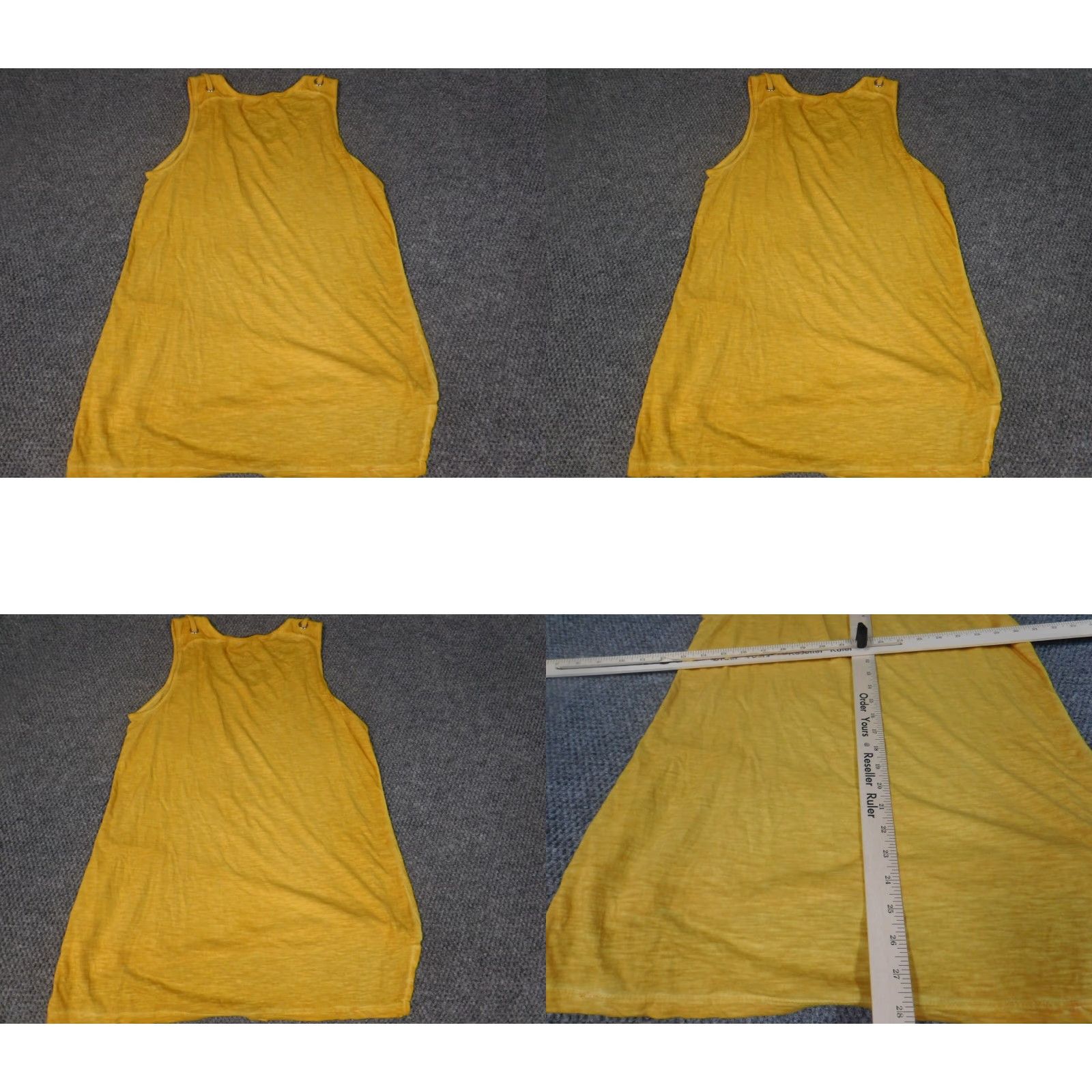 Vintage New Directions Womens Blouse Medium Yellow Sleeveless Tank Pullover Knit Cotton Raglan Sleeve Pocket Casual Modern Size M / US 6-8 / IT 42-44 - 8 Thumbnail