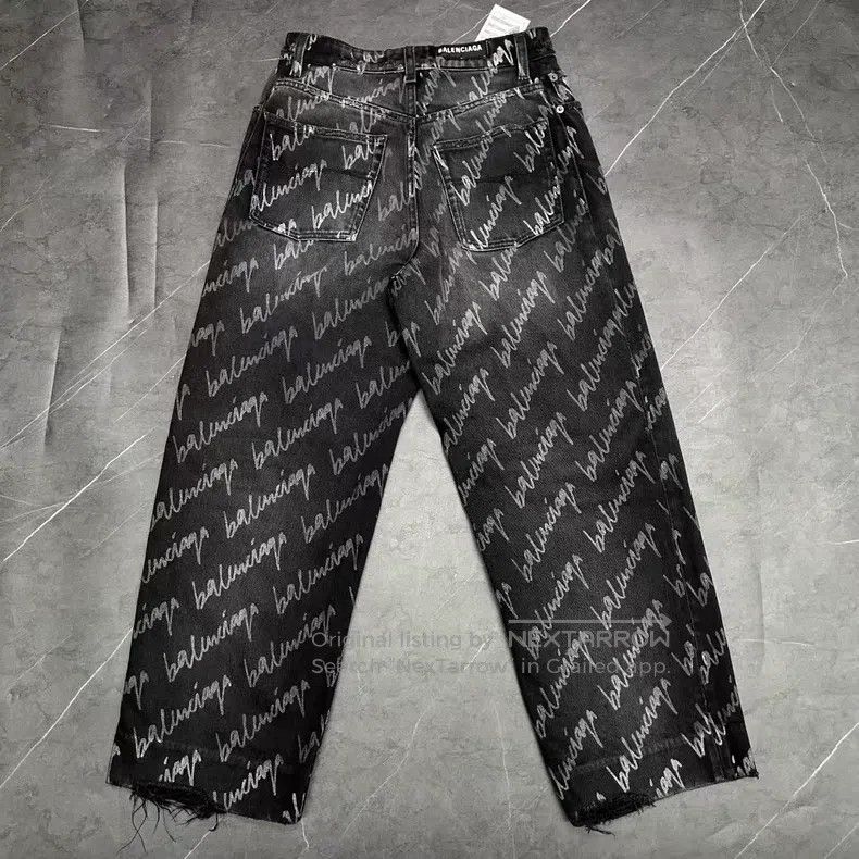 Balenciaga Balenciaga Cursive letter logo barrage printed denim long Size 25" / US 0 / IT 36 - 2 Thumbnail