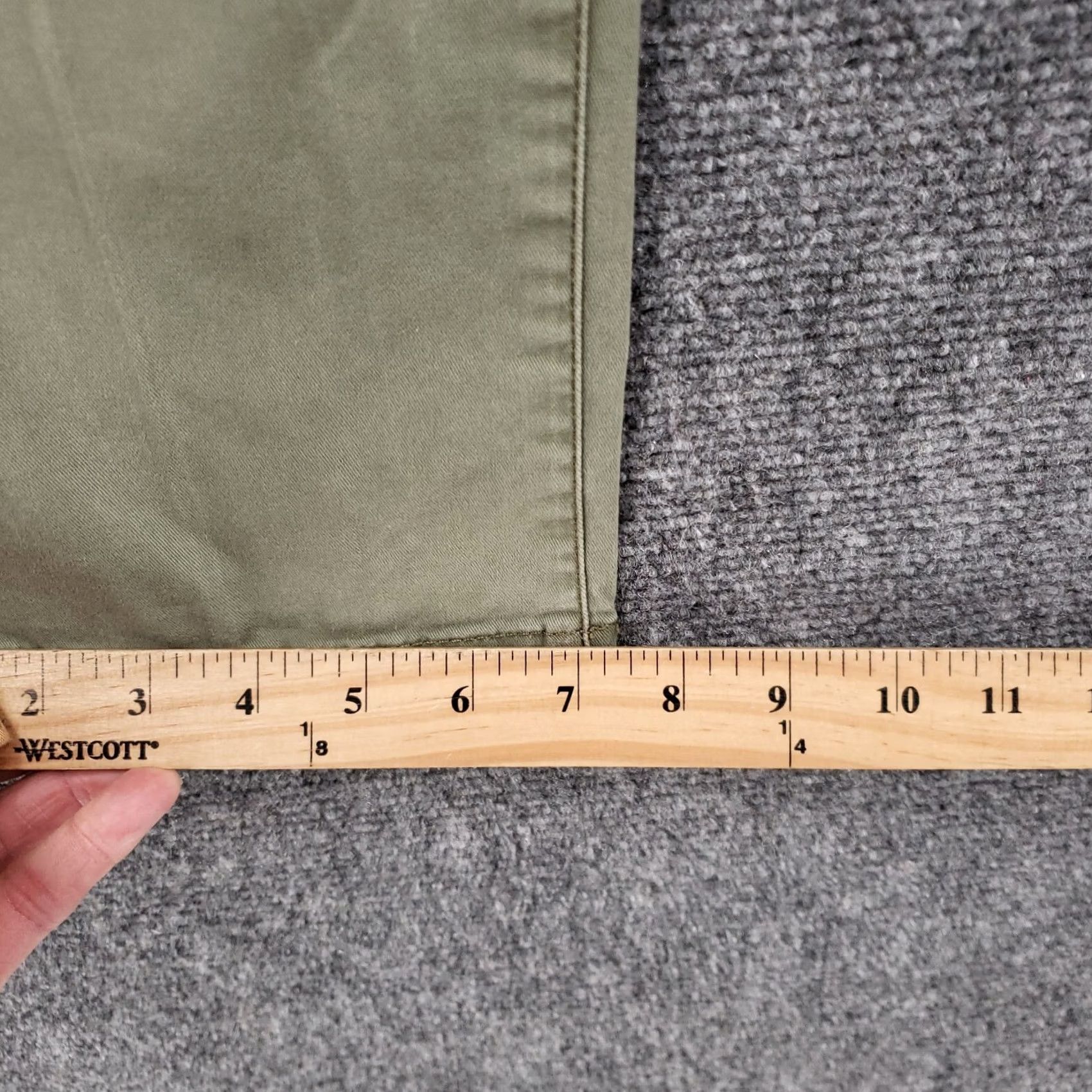 Lucky Brand Lucky Brand 110 Pants Mens 34x31 Green Skinny Chino Flat Front Stretch Trousers Size US 34 / EU 50 - 4 Thumbnail