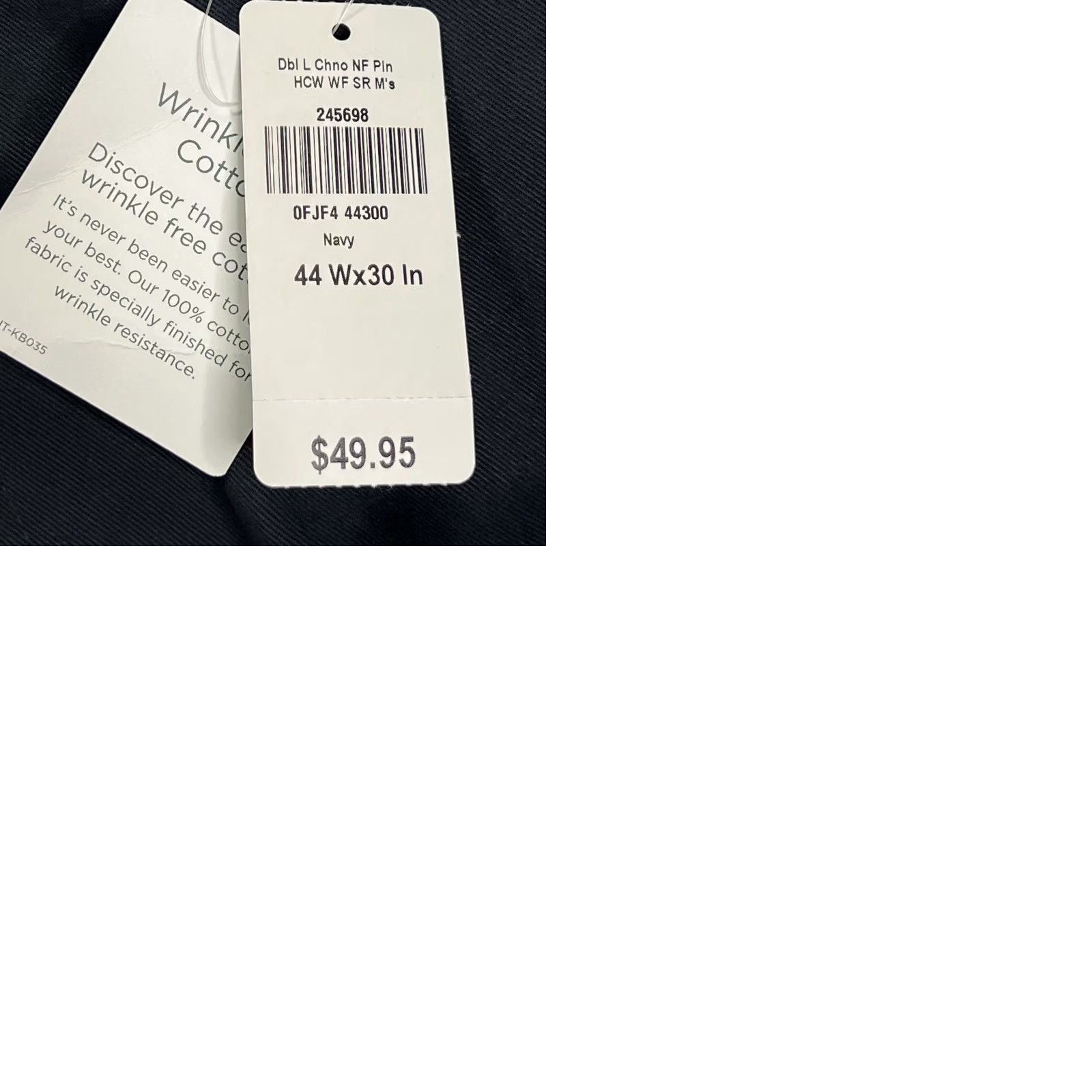 Vintage VINTAGE? No. LL Bean Pants Mens 44x30 Navy Blue Wrinkle Free Cotton Chino NWT LL Bean Double L Chino Regular Straight Navy Blue Mens 44x30 Pants Size US 44 / EU 60 - 11 Thumbnail