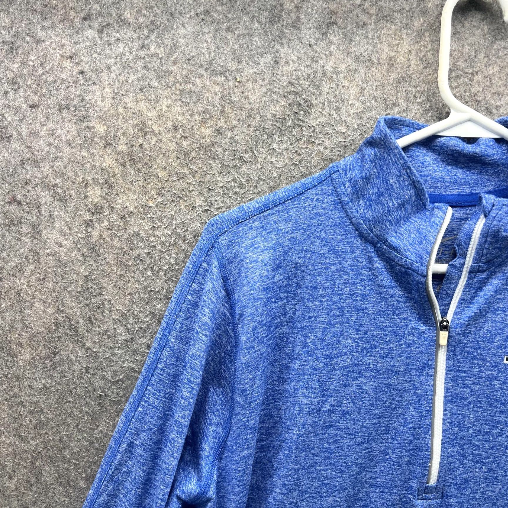 Nike Nike Dri-FIT Pullover Shirt Women XL Blue Heather 1/4 Zip W Logo Long Sleeve Top Size XL / US 12-14 / IT 48-50 - 4 Thumbnail