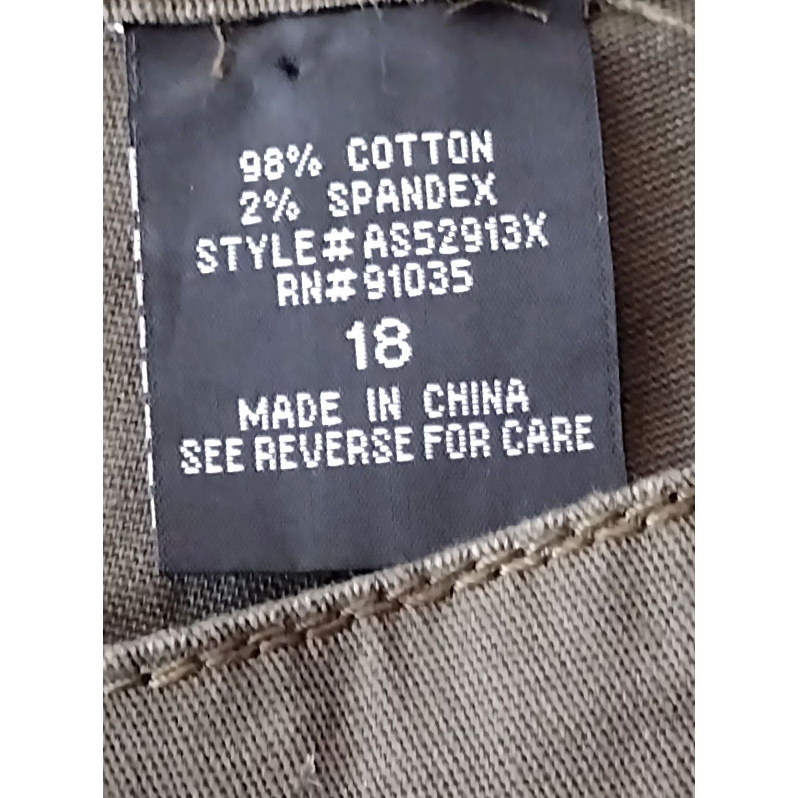 Vintage Ashley Stewart Cargo Pants 18 Brown Cotton Blend 6 Pockets Zip Leg High Rise Straight Women's Pants Size 40" / US 18 - 6 Thumbnail