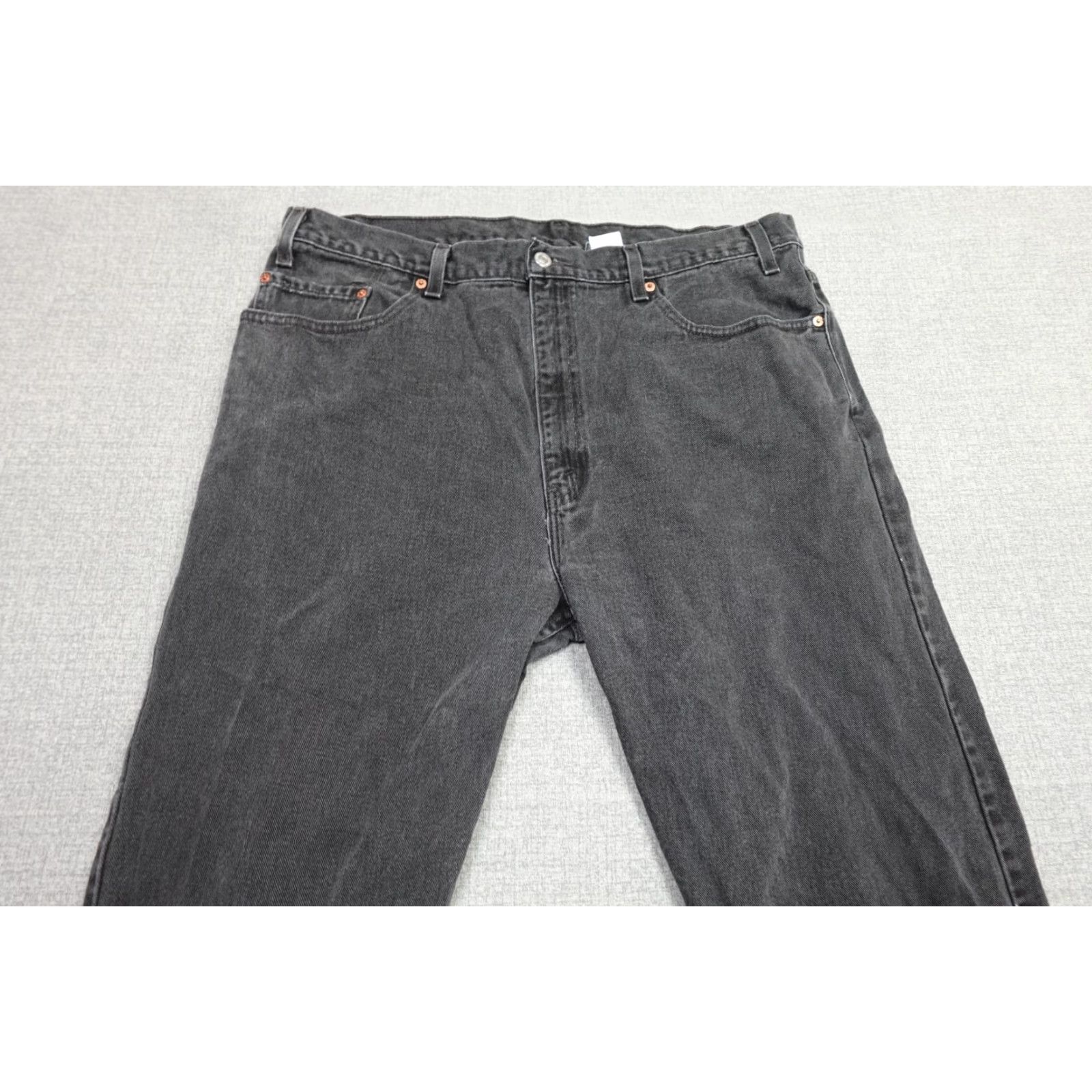 Levi's Levi's 505 Jeans Mens Dark Black Regular Fit 38x32 Denim Zip 5-Pocket Straight Size US 38 / EU 54 - 2 Thumbnail