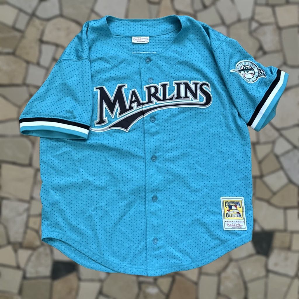 Mitchell & Ness VINTAGE Mitchell & Ness Florida Marlins Jersey BP 1995 Andre Dawson Teal XL 48 Mens Size US XL / EU 56 / 4 - 1 Thumbnail
