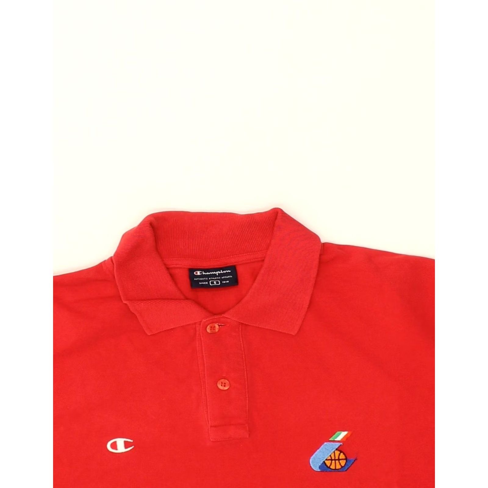 Champion CHAMPION Mens Polo Shirt Small Red Cotton Size US S / EU 44-46 / 1 - 3 Thumbnail
