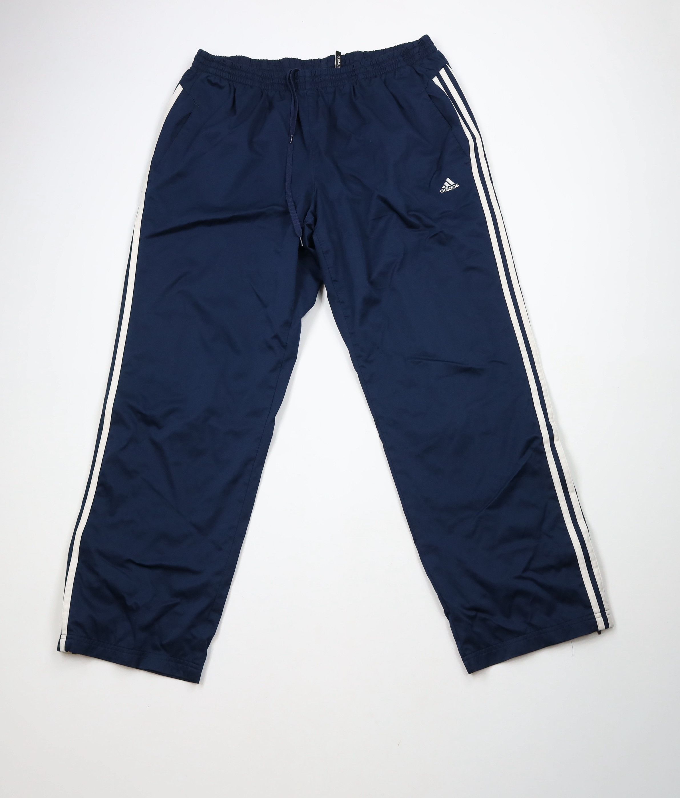 Adidas × Vintage Vintage Y2K Adidas Striped Lined Wide Leg Windbreaker Pants Size US 40 / EU 56 - 1 Thumbnail
