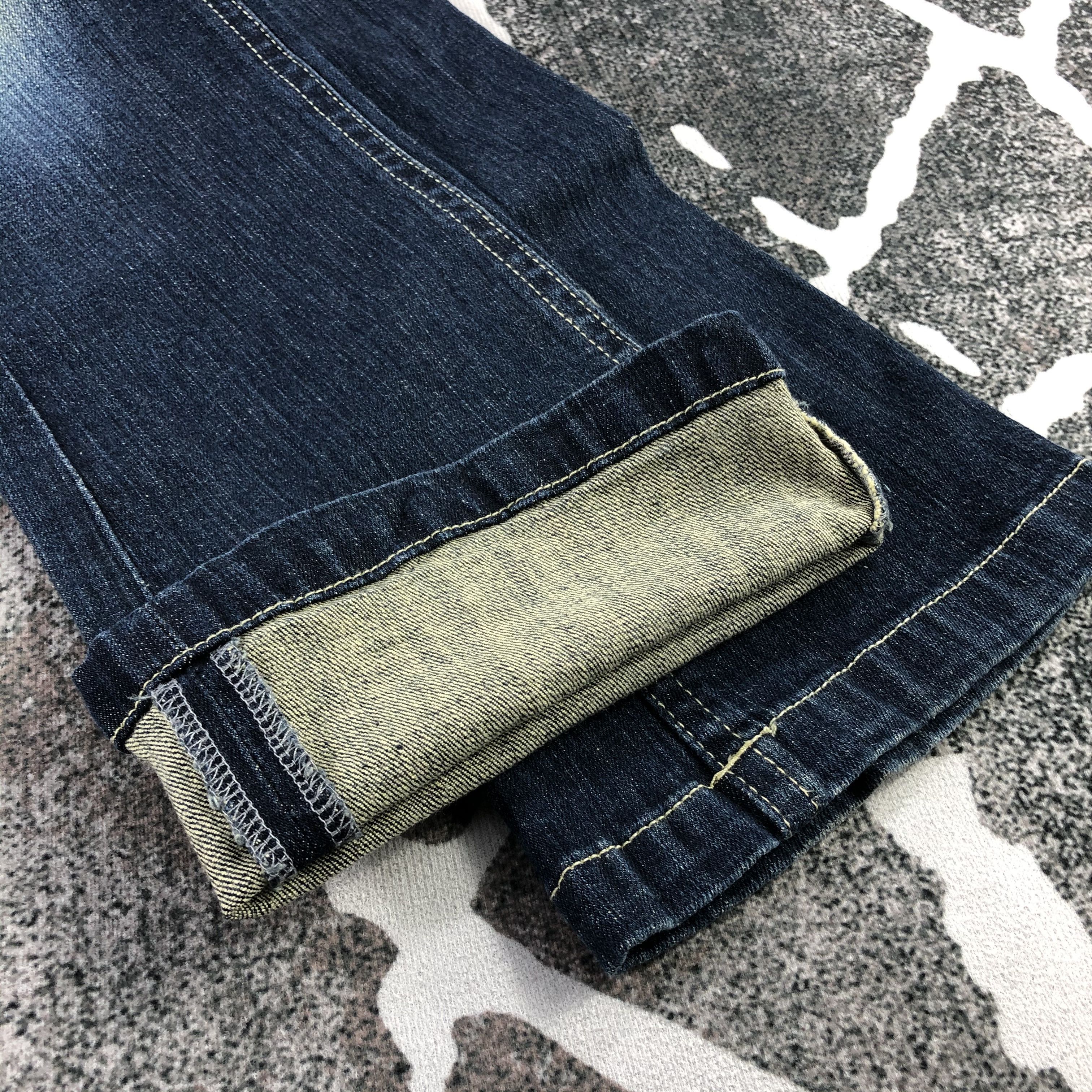 Japanese Brand Double Focus Jeans Faded Blue Flare Denim KJ1315 Size 29" - 5 Thumbnail