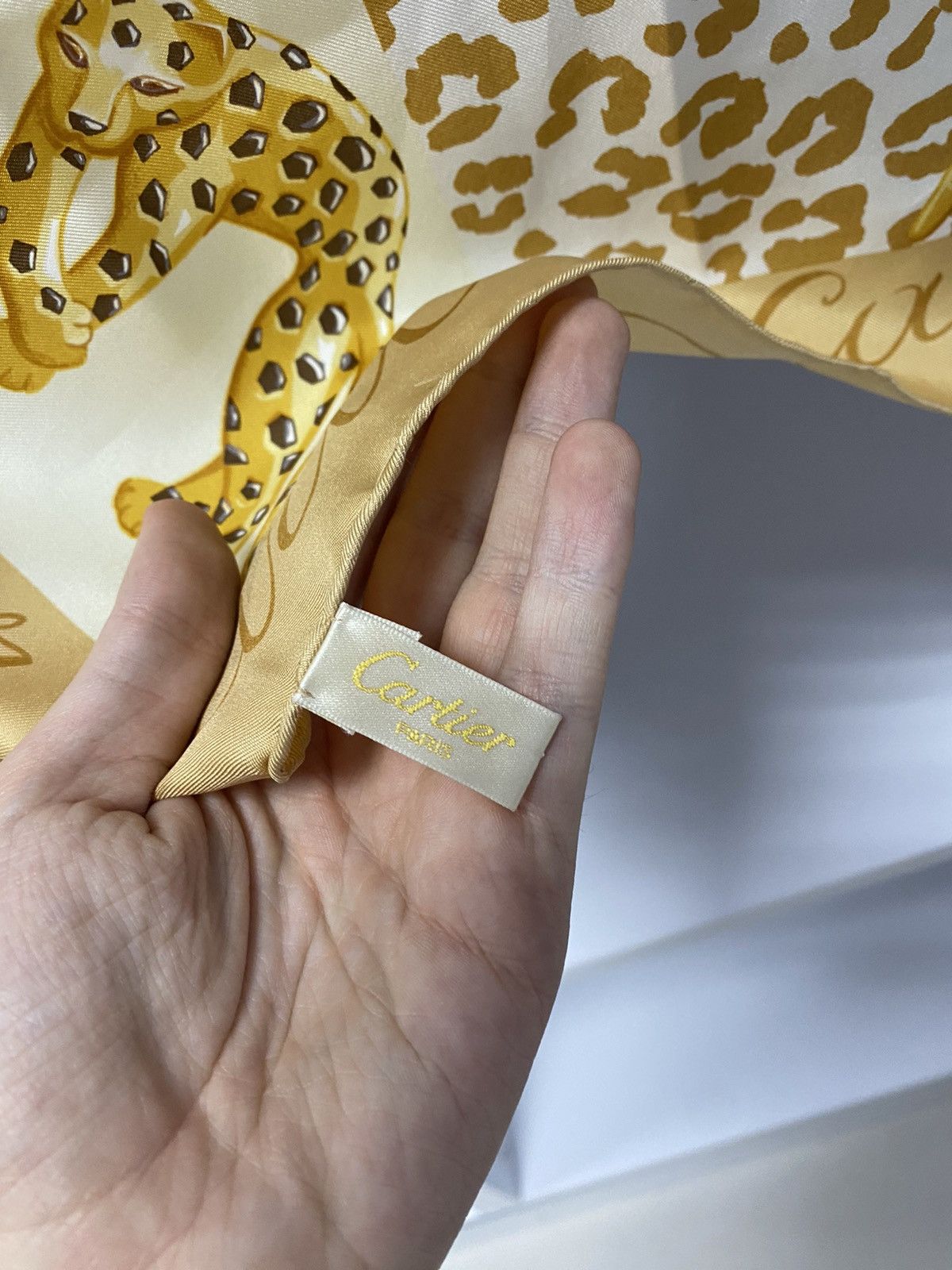 Cartier × Vintage Vintage Cartier Silk Scarf Panther Size ONE SIZE - 5 Thumbnail