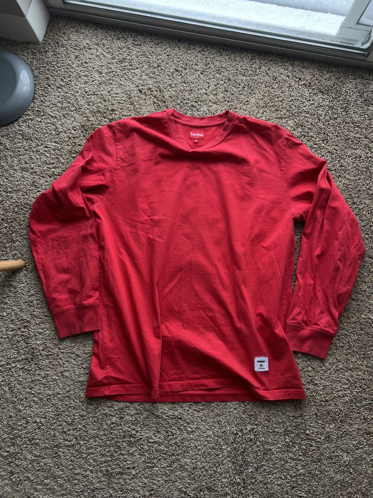 Supreme Supreme Trademark long sleeve red big logo Size US XL / EU 56 / 4 - 2 Thumbnail
