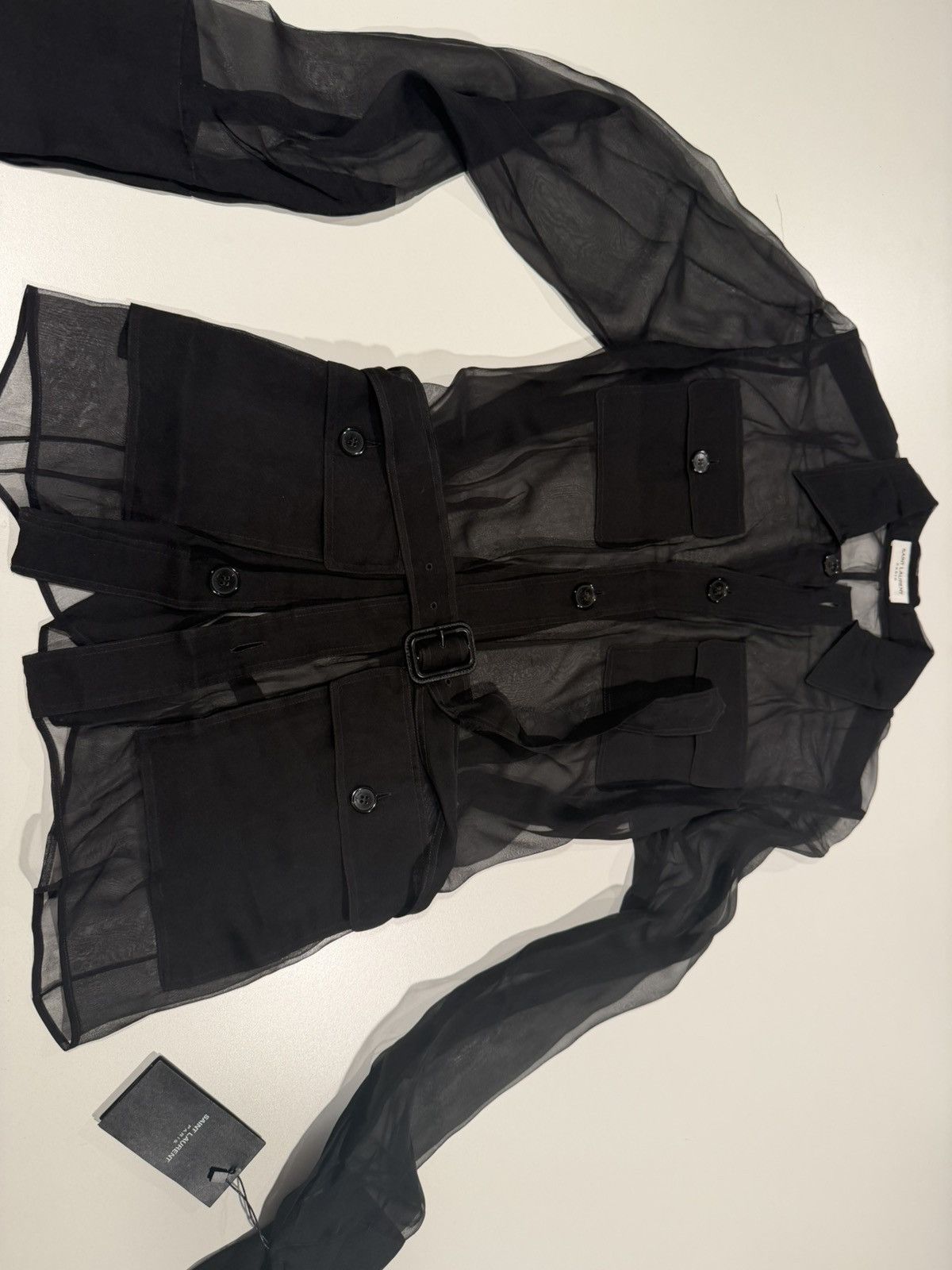 Saint Laurent Paris Saint laurent sheer transparent silk shirt. 38/15. $5100 Size US S / EU 44-46 / 1 - 3 Thumbnail