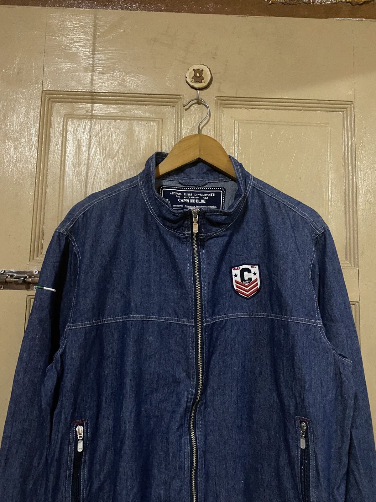 Other Capri Blue Denim Zip Jacket talian Streetwear Lightweight Size US L / EU 52-54 / 3 - 7 Thumbnail