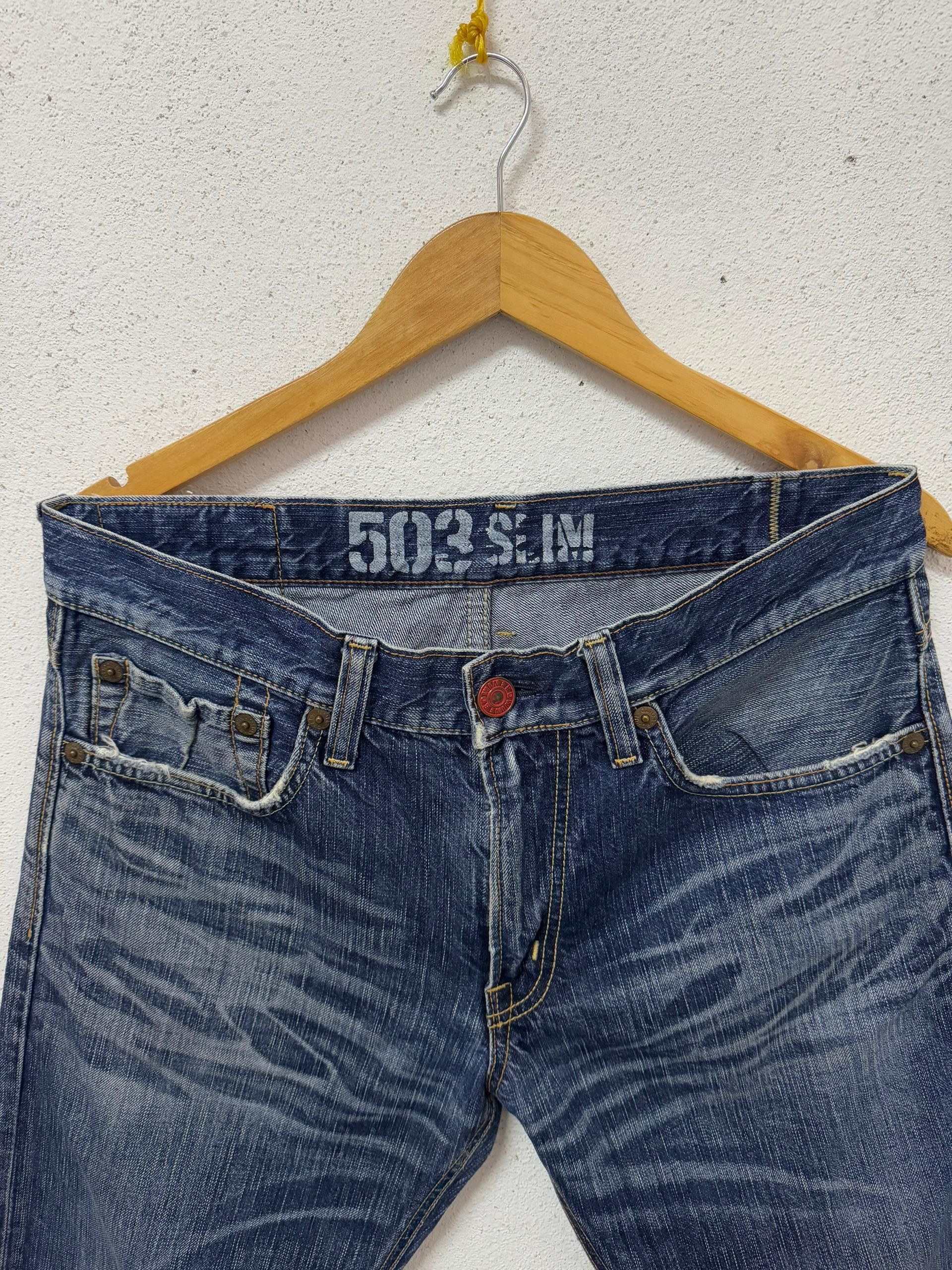 Edwin × Japanese Brand × Vintage 🔥Edwin blue trip rare jeans Size US 32 / EU 48 - 2 Thumbnail