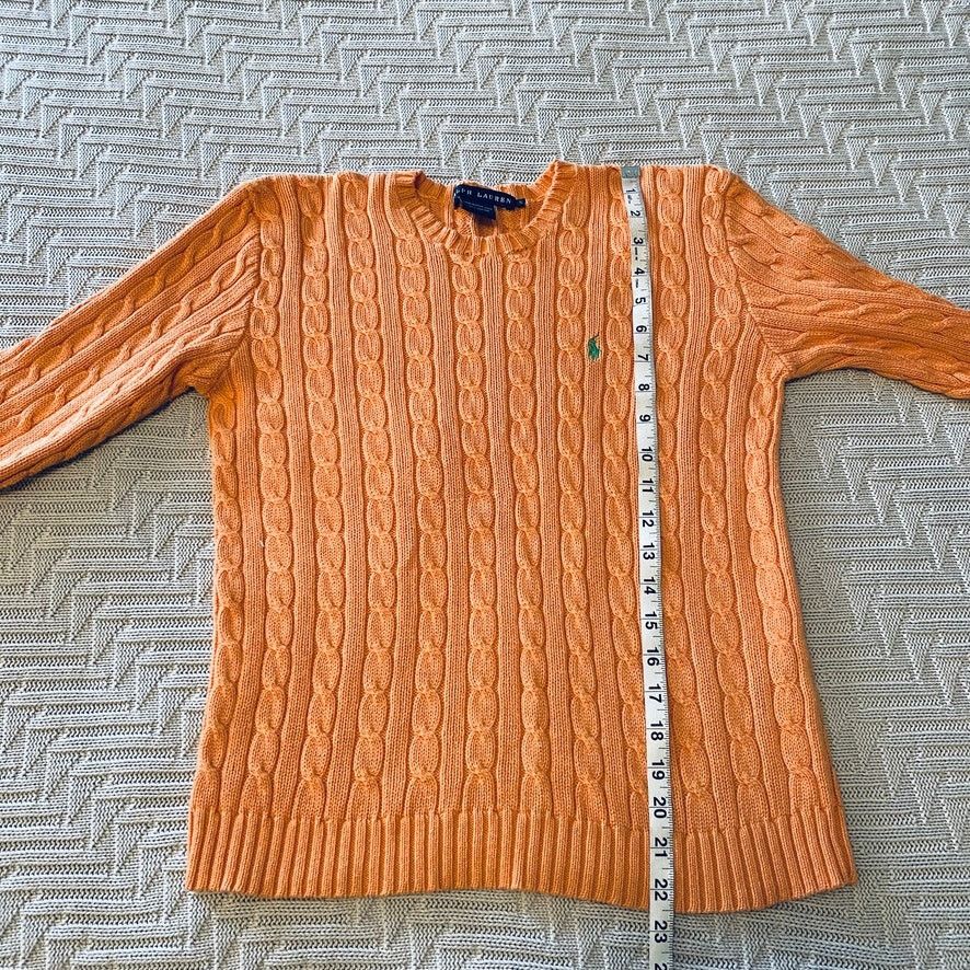 Ralph Lauren Ralph Lauren orange cableknit sweater Size S / US 4 / IT 40 - 6 Thumbnail