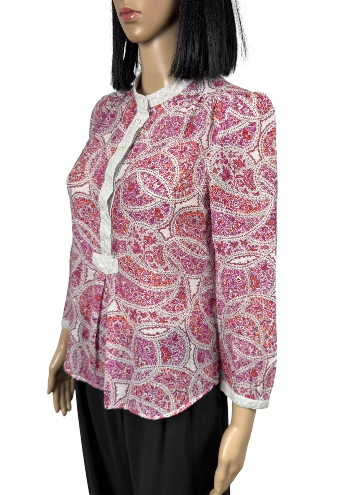 Other Brora Printed Blouse Cotton Silk size 10 Size M / US 6-8 / IT 42-44 - 4 Thumbnail