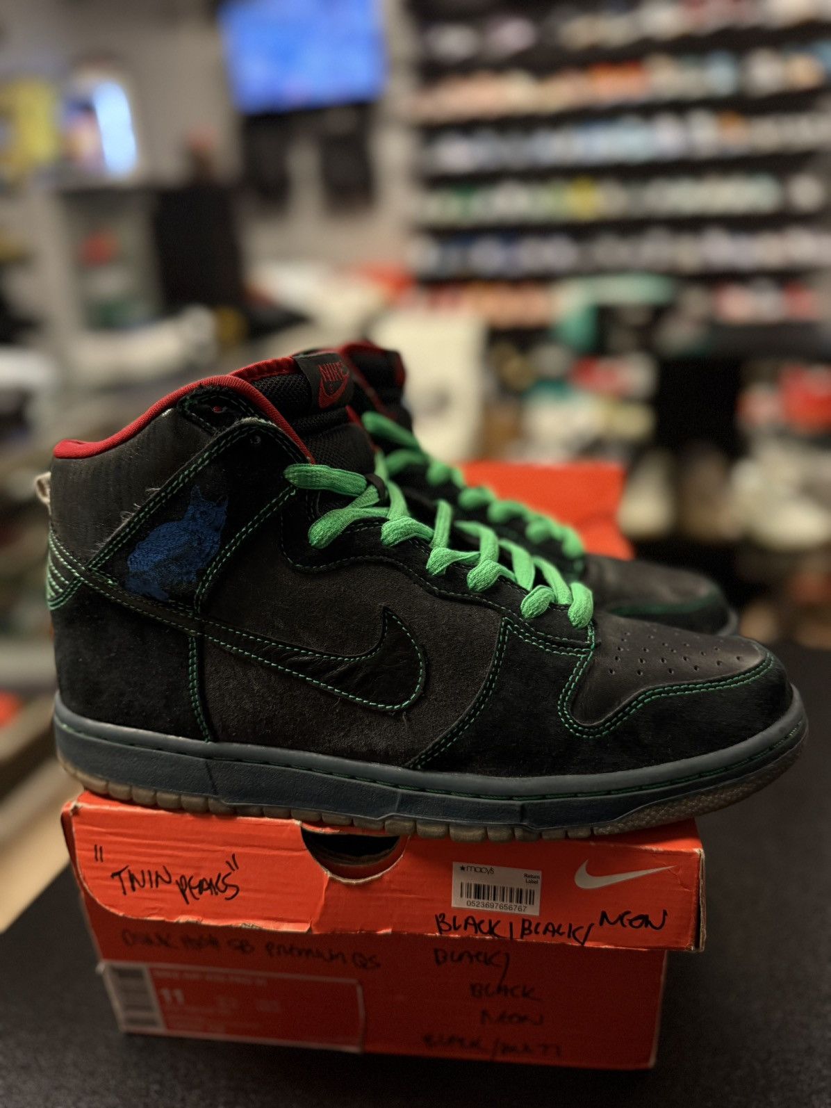 Nike Size 11 Nike Dunk High Premium SB 2008 Twin Peaks Night Owl Size US 11 / EU 44 - 11 Thumbnail