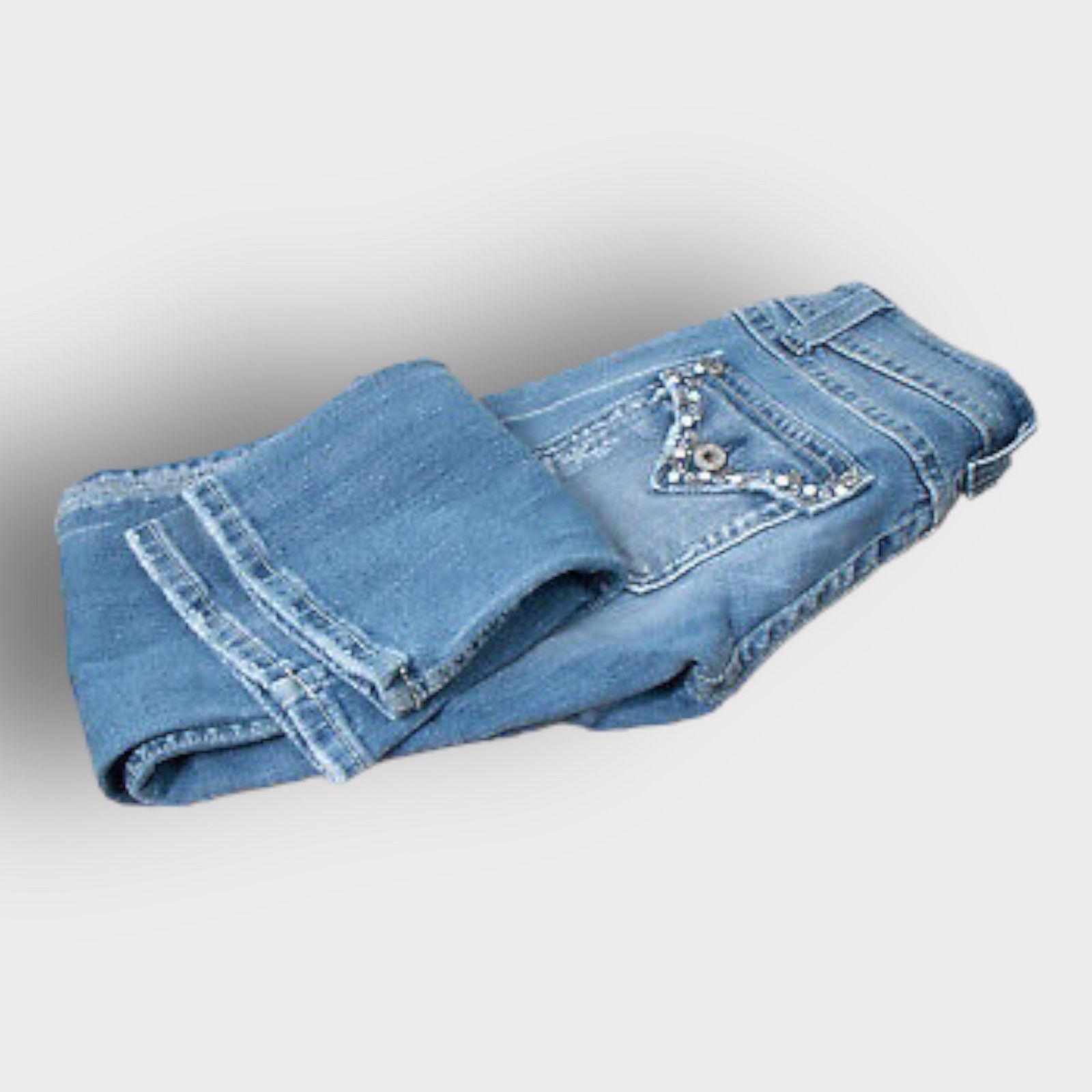 Nordstrom Miss Me Cropped Jeans Flap Pocket Medium Wash | Size 27 Size 27" / US 4 / IT 40 - 7 Thumbnail