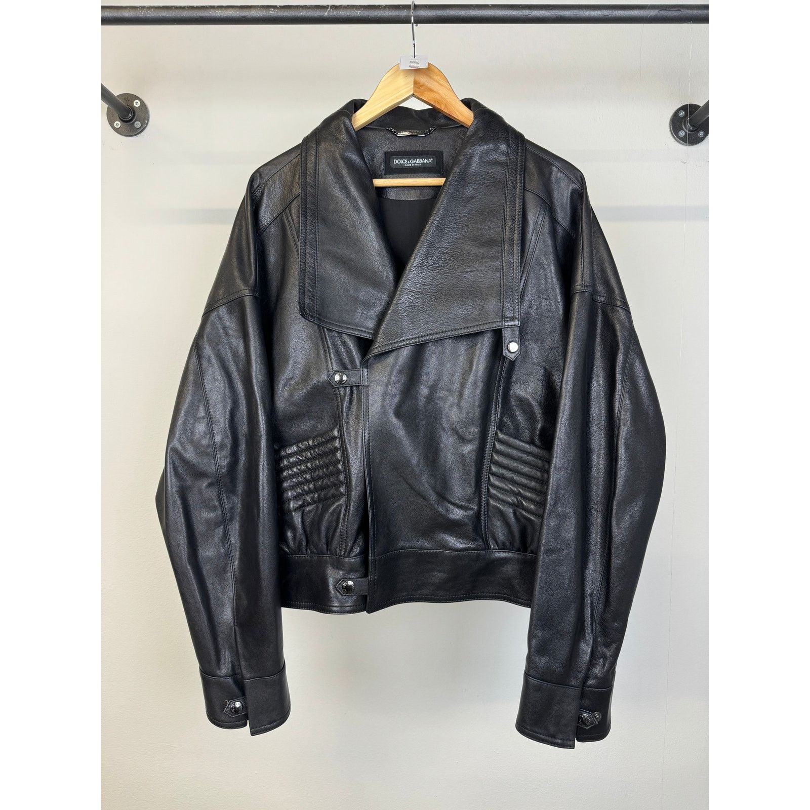Dolce & Gabbana 2010s Dolce & Gabbana aviator boxy bomber leather jacket Size XL / US 12-14 / IT 48-50 - 1 Thumbnail