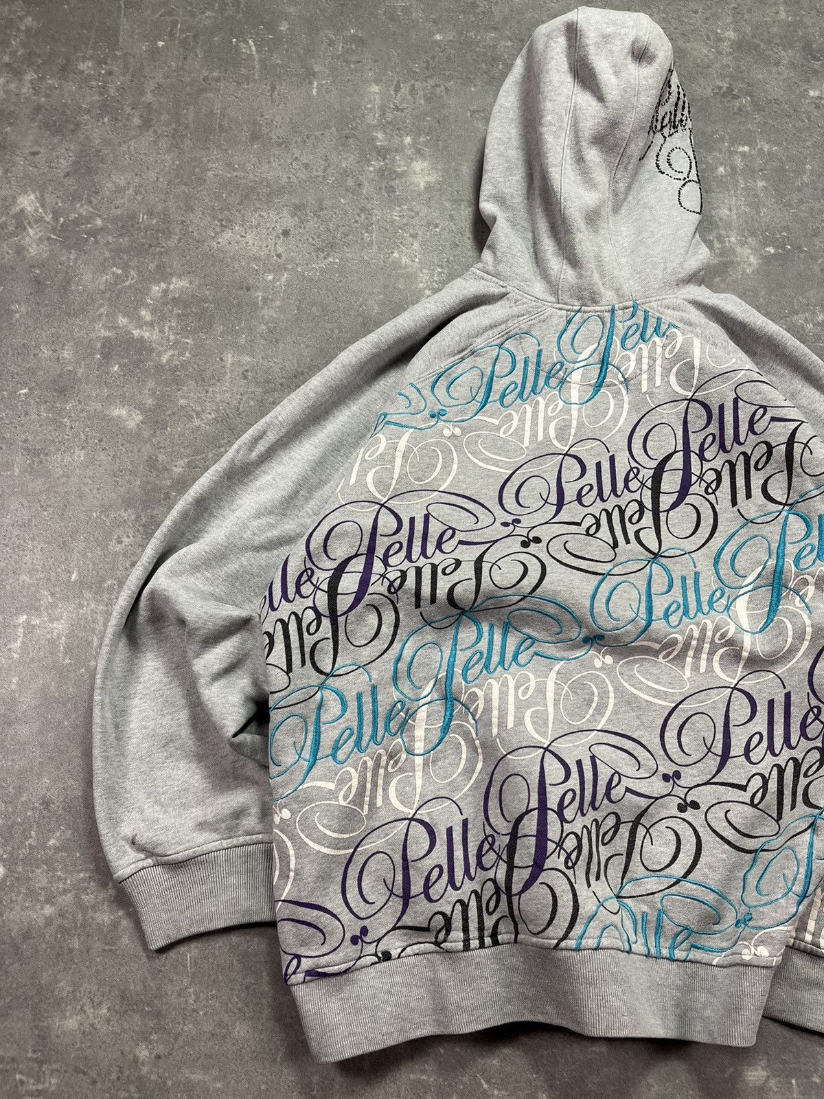 Pelle Pelle Pelle Pelle Multilogo Printed Studded Baggy Zip Hoodie XL Size US XL / EU 56 / 4 - 12 Thumbnail