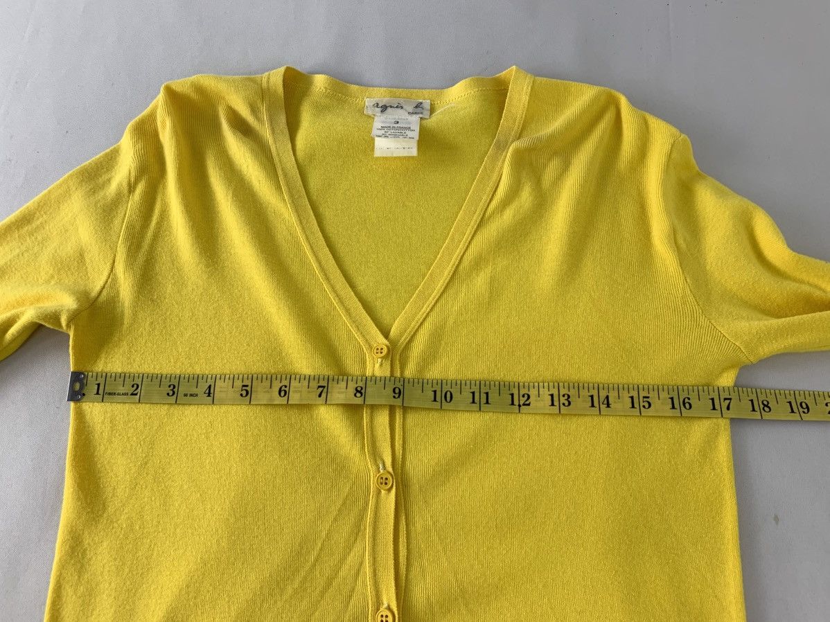 agnes b. Agnes B Paris Button Down Knit Yellow Cardigan Size S / US 4 / IT 40 - 10 Thumbnail