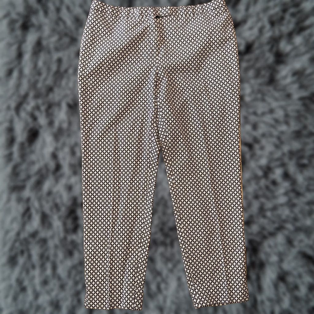 Peserico Peserico Italy Women’s Pants Size 48 Black White Dots Made In Italy Size 34" / US 12 / IT 48 - 1 Thumbnail