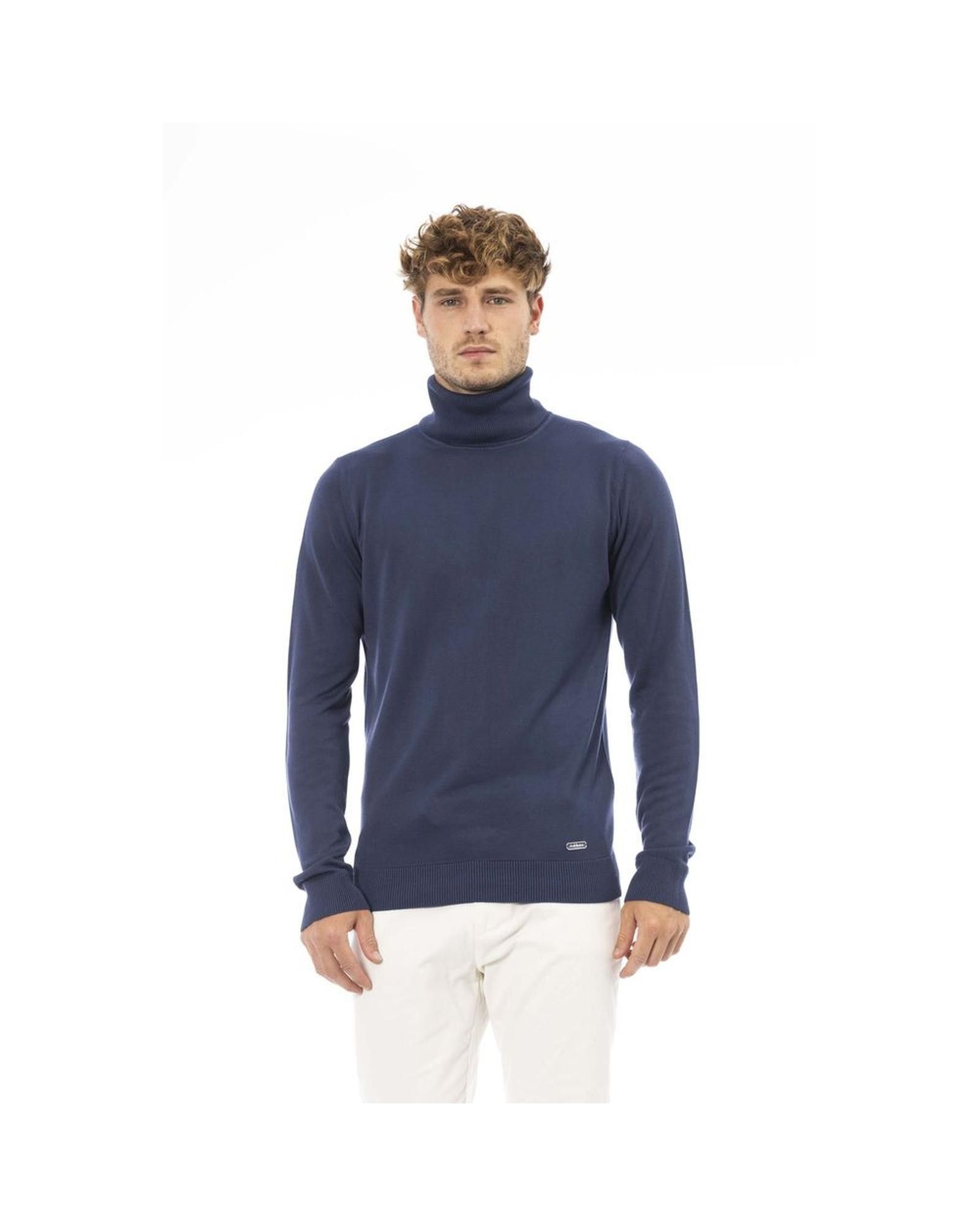 image of Baldinini Modal Sweater in Blue, Men's (Size XL)