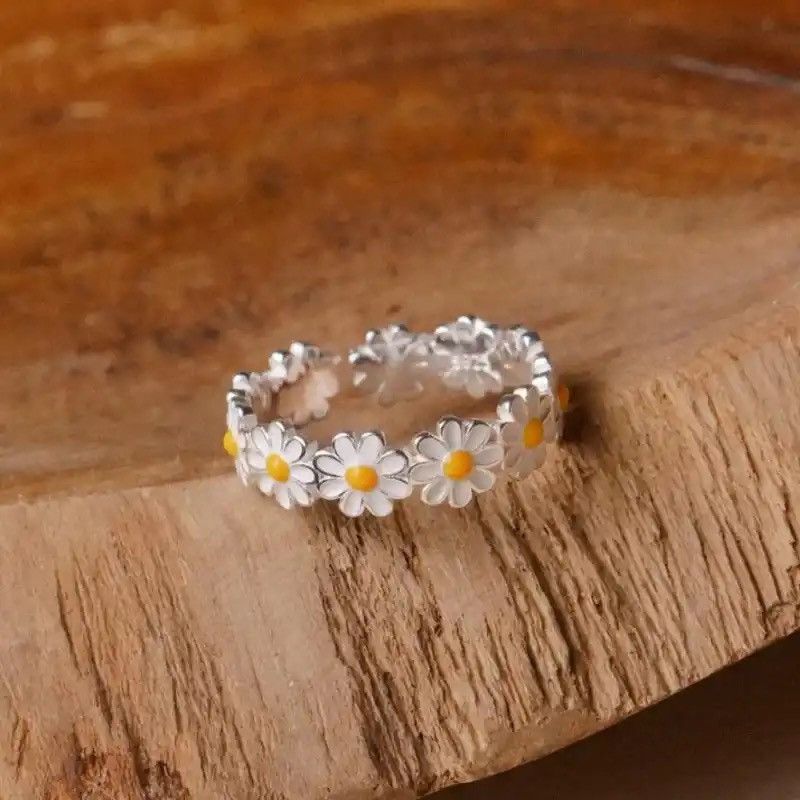 Handmade × Jewelry Flower Opening Ring Size ONE SIZE - 4 Thumbnail
