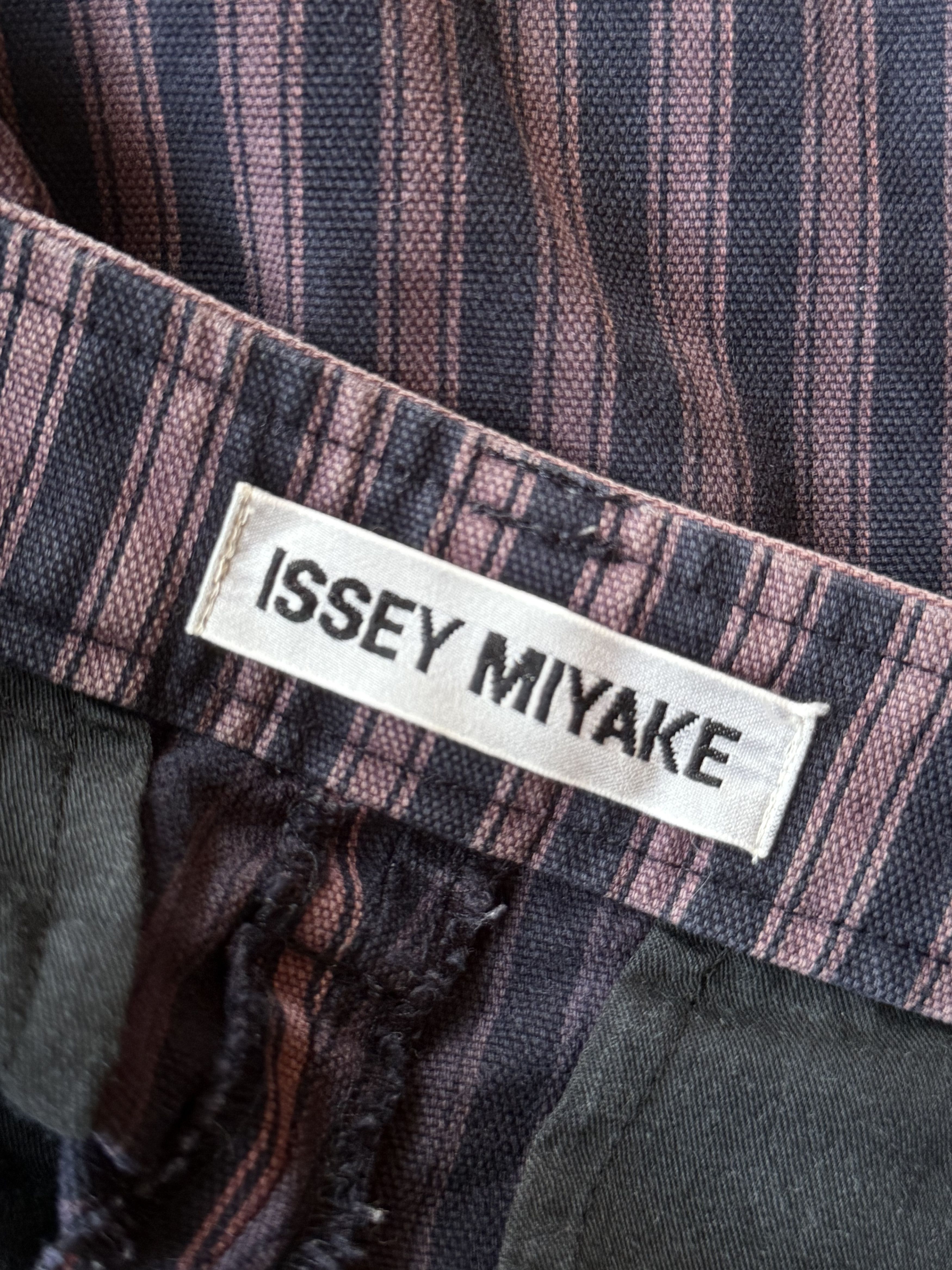 Issey Miyake Issey Miyake Striped Trousers Two Tone Panel Pants Japan Size 29" - 6 Thumbnail