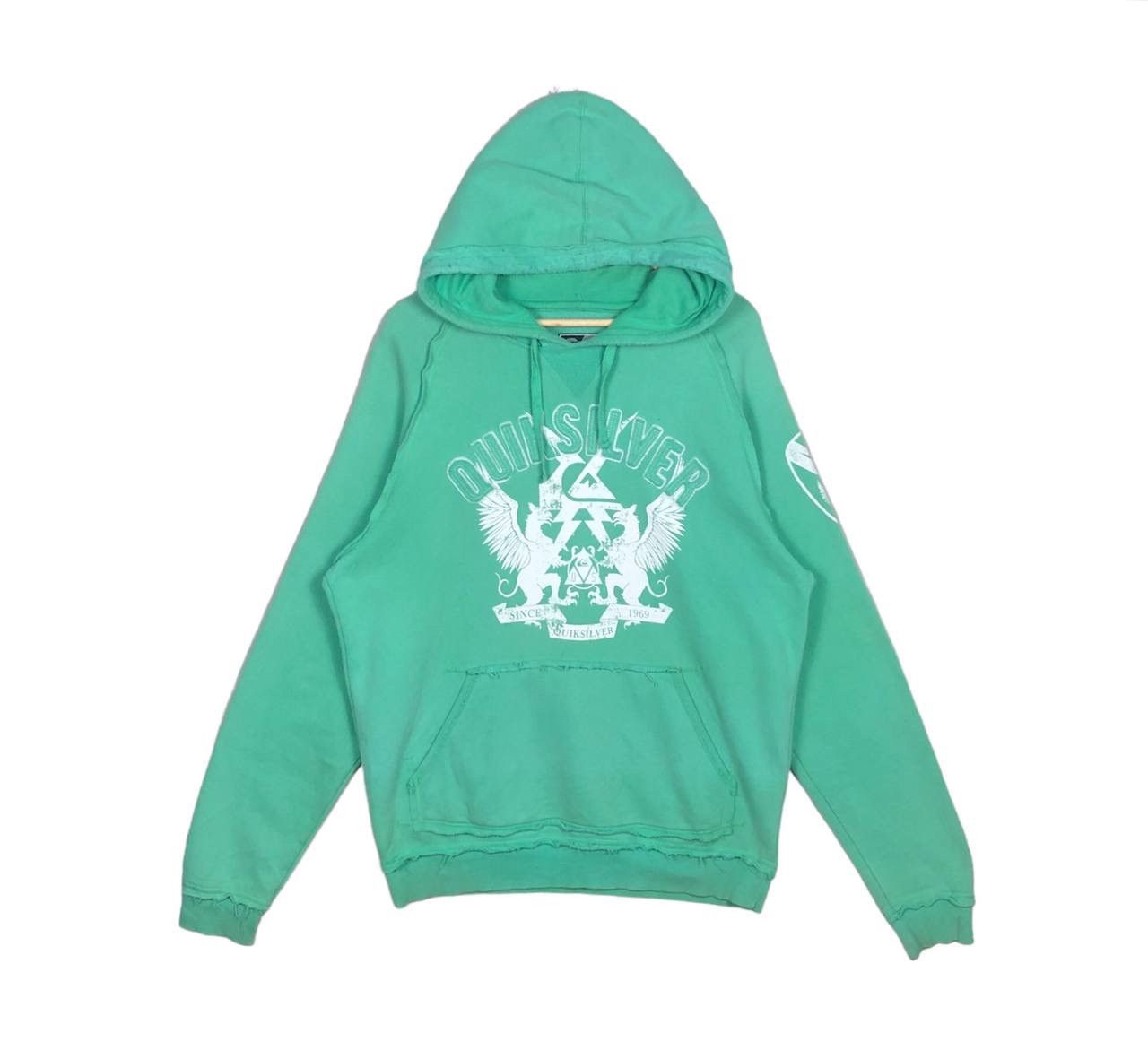 Vintage Quicksilver Green Hoodie Sweatshirt
