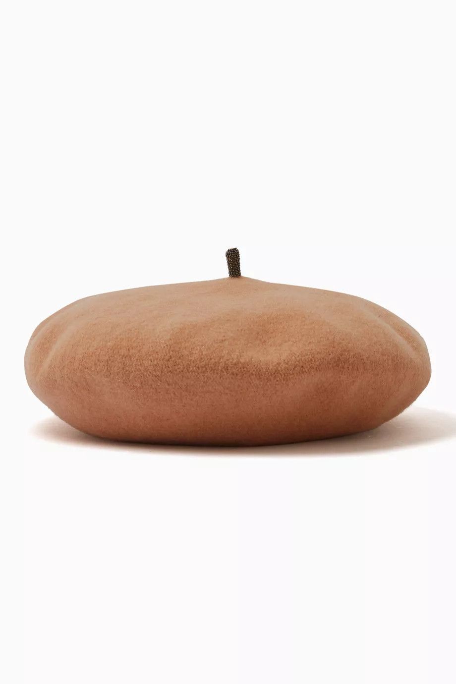 Brunello Cucinelli o1la1rc1a0326 Size: OS / Wool Beret With Precious Detail Size ONE SIZE - 1 Thumbnail