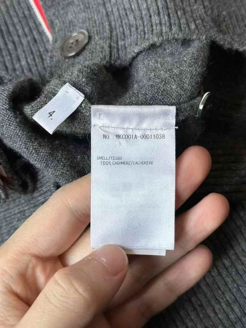 Thom Browne Thom Browne Grayish cashmere cardigan Size US XL / EU 56 / 4 - 3 Thumbnail