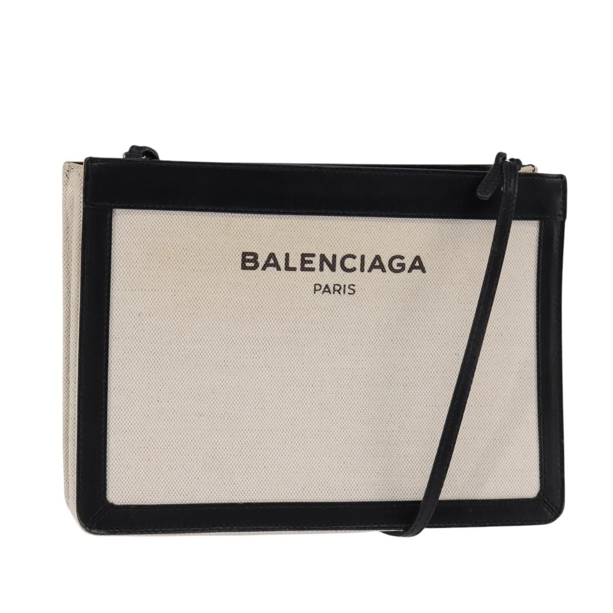 Balenciaga Balenciaga Navy Pochette Canvas and Leather Size ONE SIZE - 1 Thumbnail